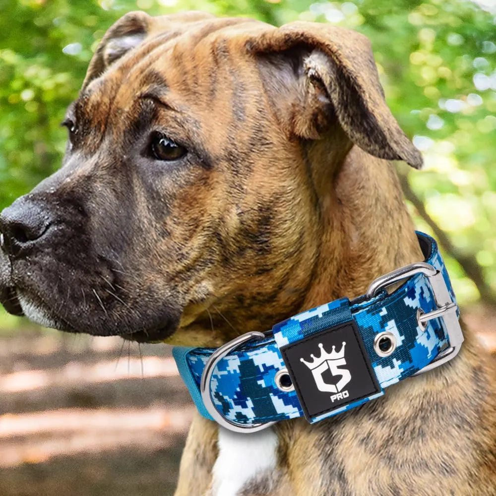 TSPRO Collare Tattico per Cane con Fodera Morbida, Taglia L (48–55 cm), Camo Blu - immagine 6