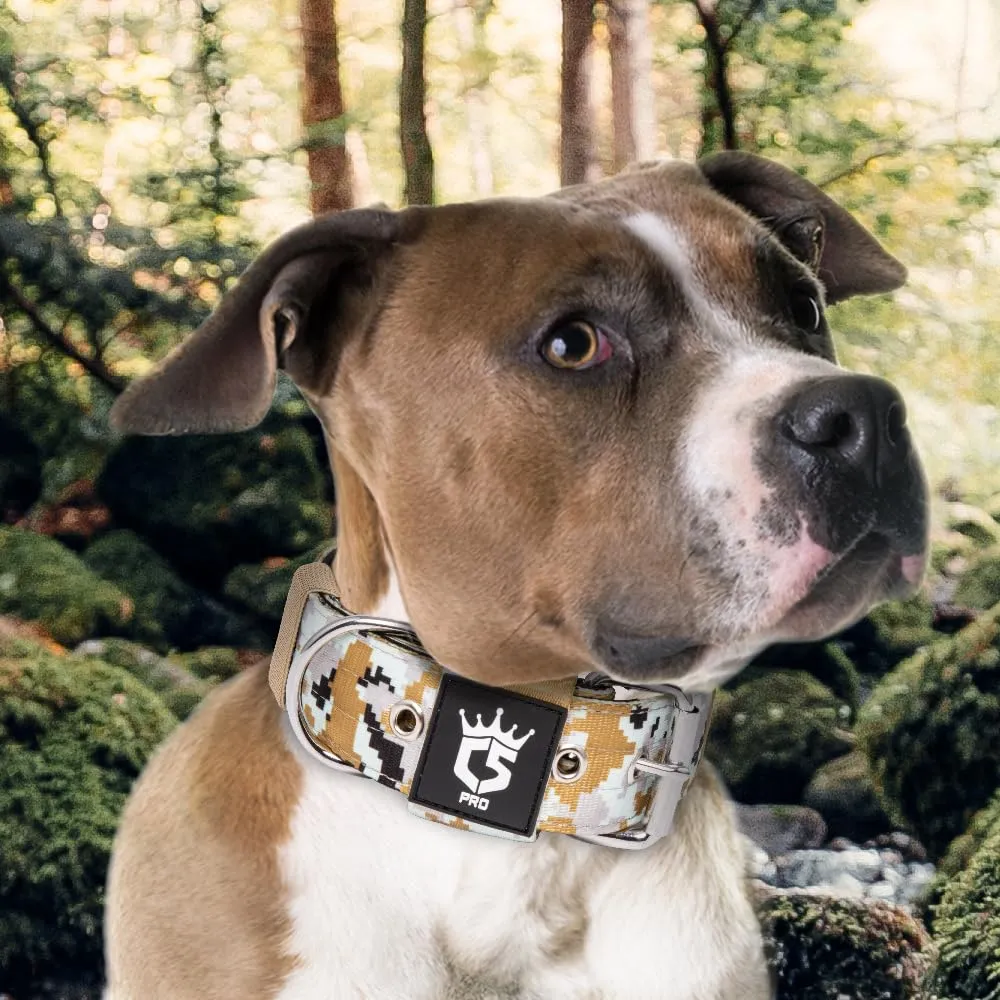 TSPRO Collare Tattico per Cane con Fodera Morbida, Camo Khaki, Taglia L - immagine 6