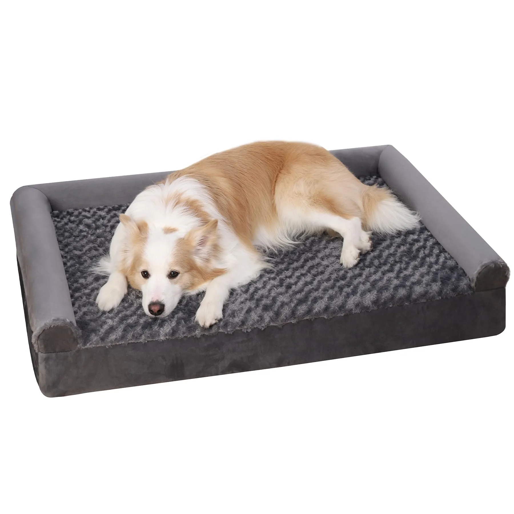 KSIIA Cuccia per Cane Interno, Taglia L-Plus, Grigio, 91x68x16cm - immagine 1
