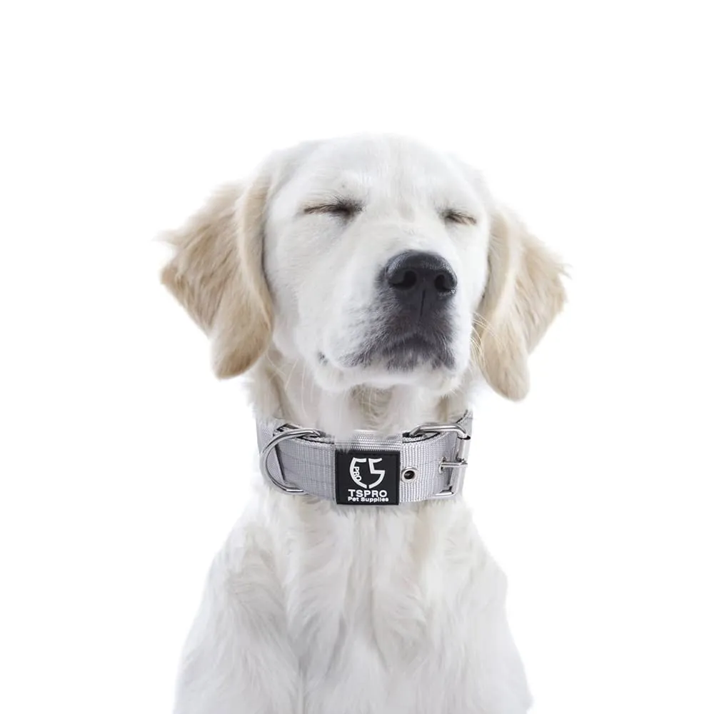 TSPRO Collare Tattico per Cane con Fodera Morbida, Taglia M (40–48 cm), Grigio - immagine 6