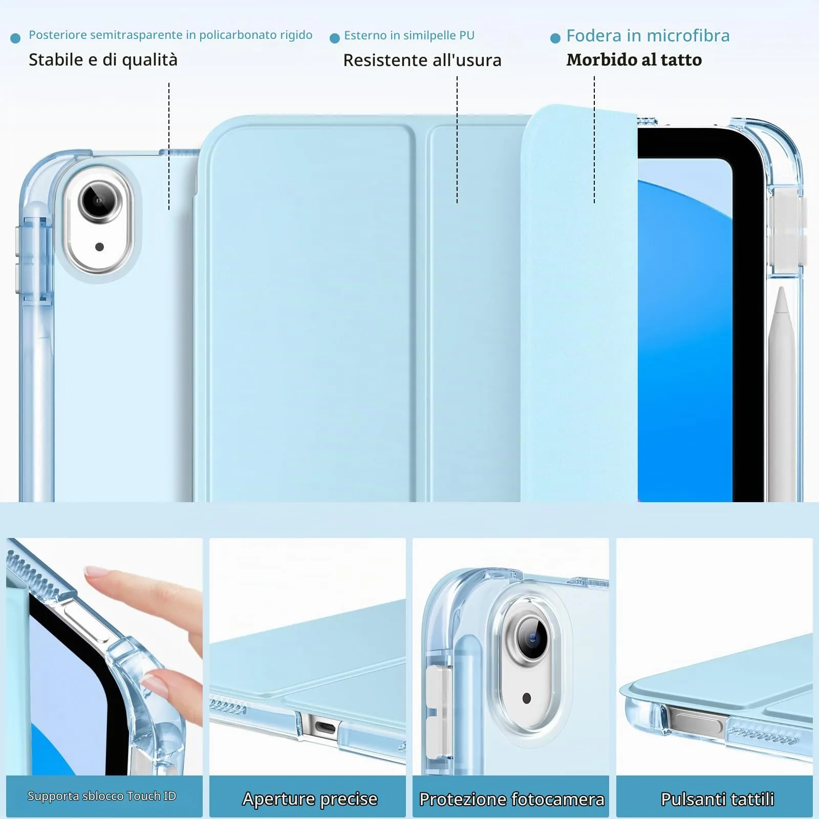 MoKo Cover per iPad 11a Generazione 11 Pollici (A16) e iPad 10a Generazione 10,9 Pollici - immagine 3