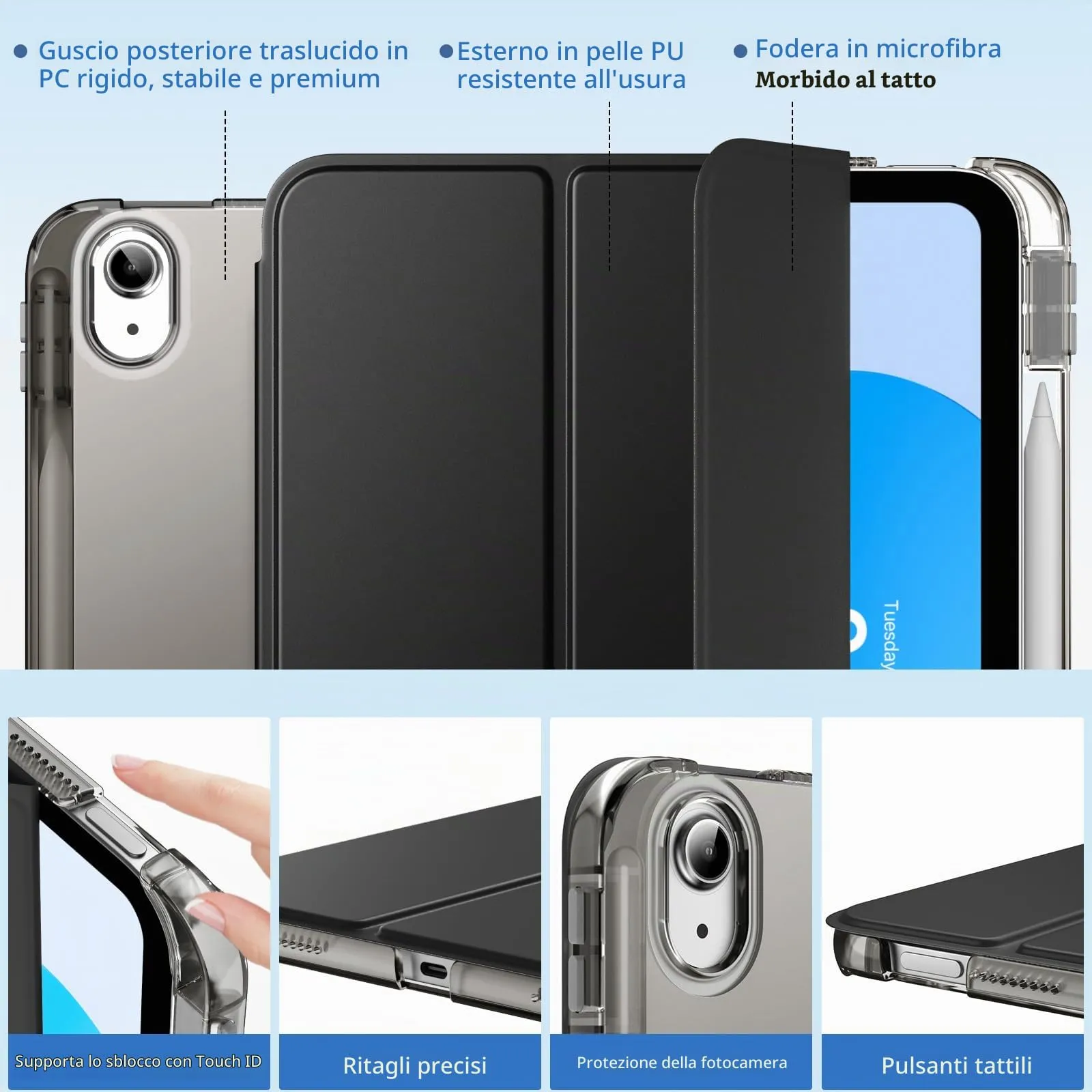 MoKo Cover per iPad 11a Generazione 11 Pollici e iPad 10a Gen 10,9 Pollici - immagine 3