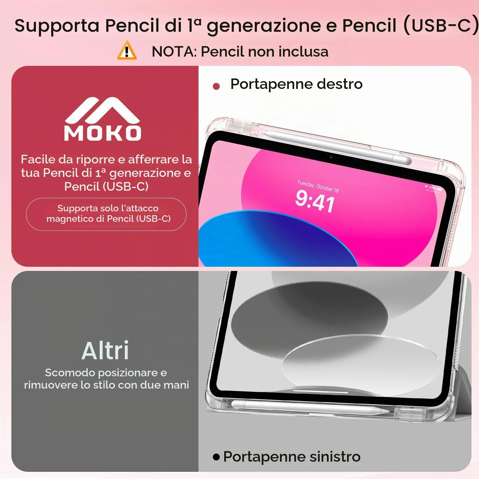 MoKo Cover per iPad 11ª Generazione 11 Pollici e iPad 10ª Generazione 10,9 Pollici - immagine 6