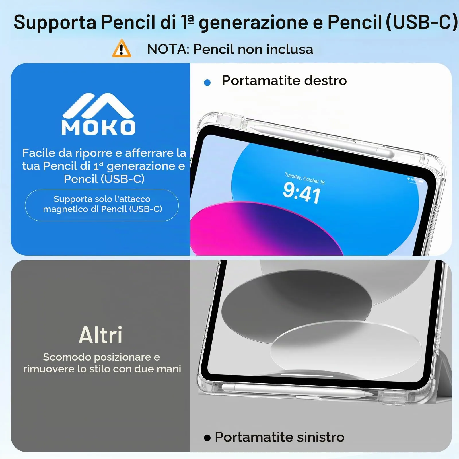 MoKo Cover per iPad 11a Generazione 11 Pollici e iPad 10a Generazione 10,9 Pollici - immagine 6