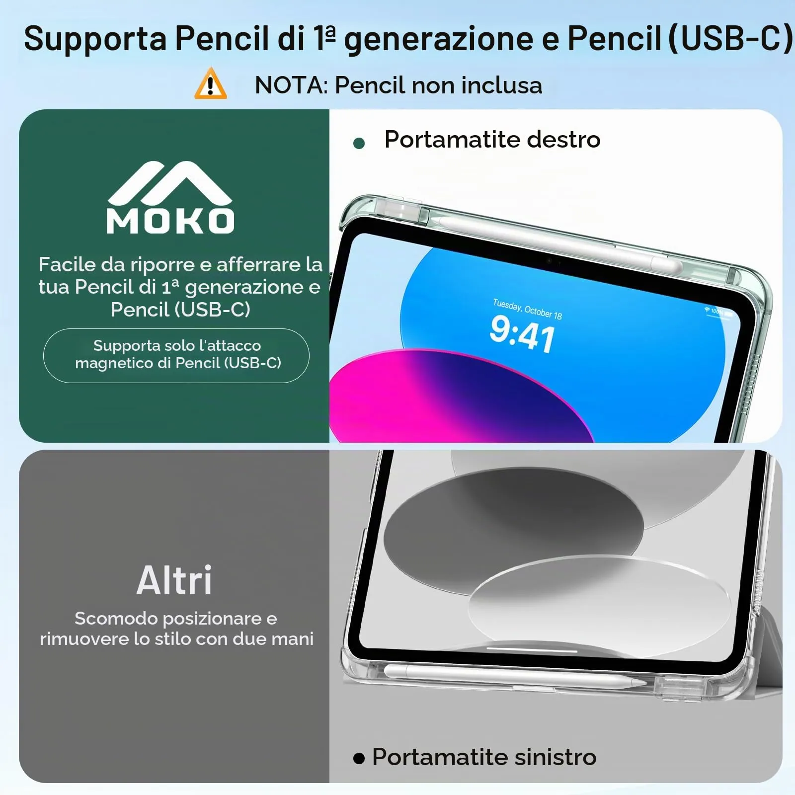 MoKo Cover per iPad 11a Generazione 11 Pollici e iPad 10a Generazione 10,9 Pollici - immagine 6