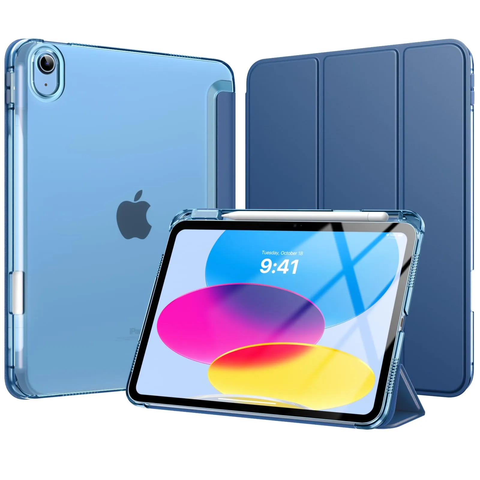 MoKo Cover per iPad 11a Generazione 11" e iPad 10a Generazione 10,9", Blu Marino - immagine 1