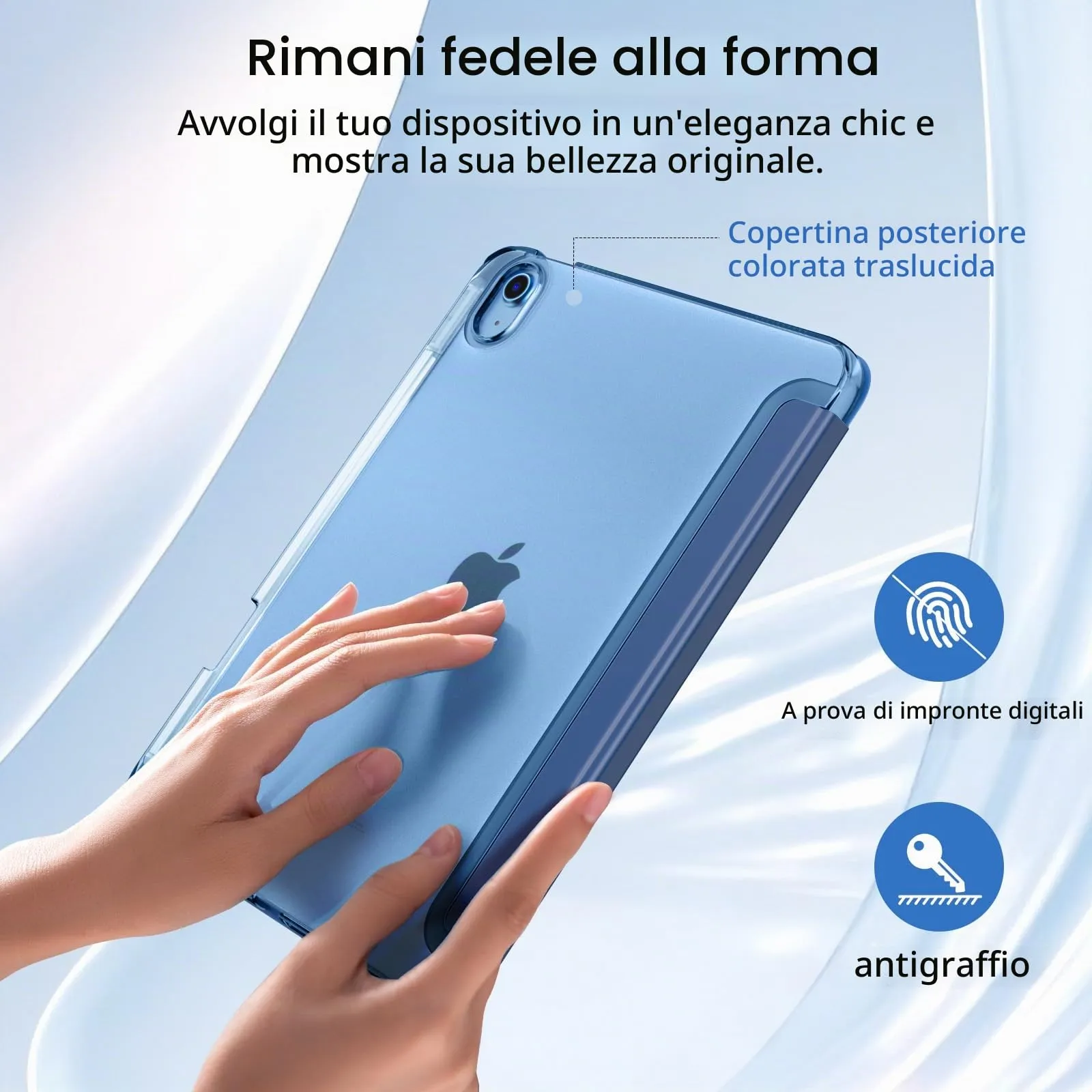 MoKo Cover per iPad 11a Generazione 11" e iPad 10a Generazione 10,9", Blu Marino - immagine 5