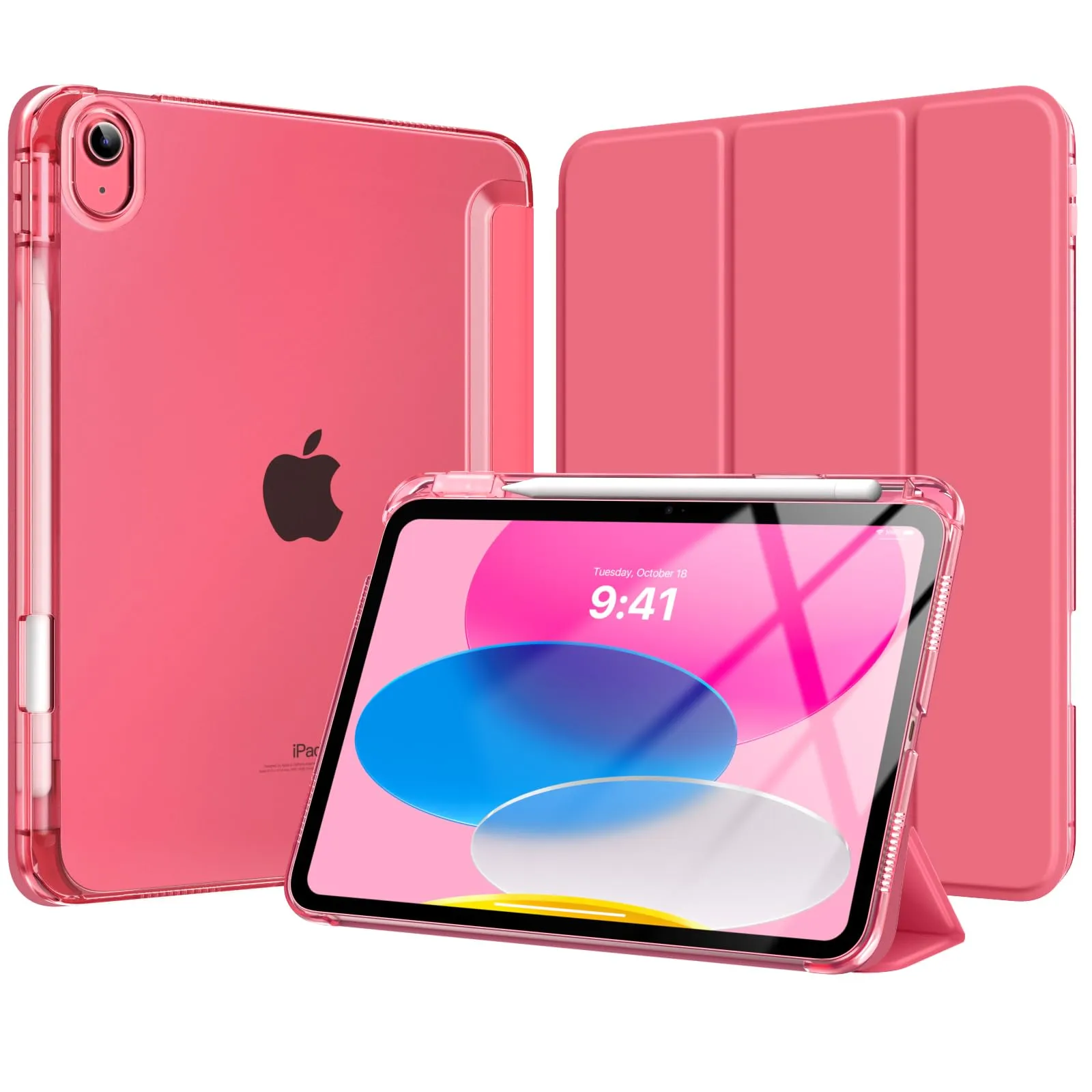MoKo Cover per iPad 11a Generazione 11 Pollici e 10a Generazione 10,9 Pollici, Anguria Rosa - immagine 1