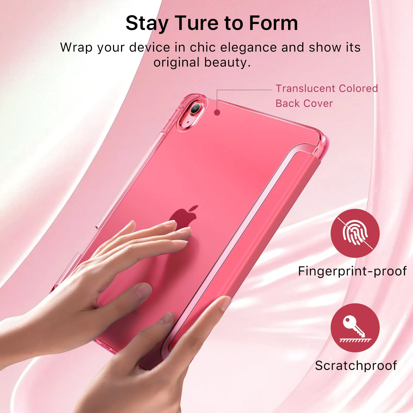 MoKo Cover per iPad 11a Generazione 11 Pollici e 10a Generazione 10,9 Pollici, Anguria Rosa - immagine 5