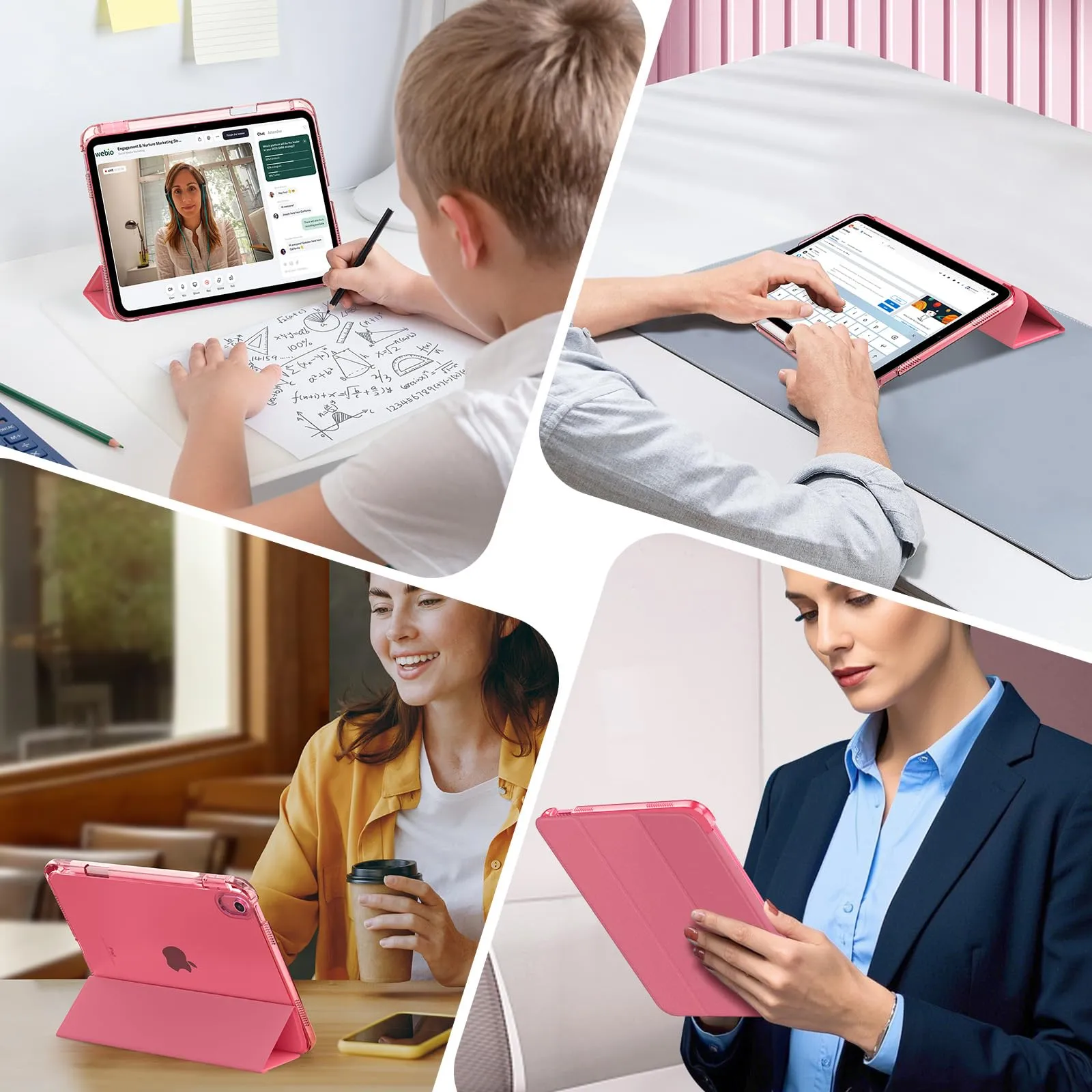 MoKo Cover per iPad 11a Generazione 11 Pollici e 10a Generazione 10,9 Pollici, Anguria Rosa - immagine 9