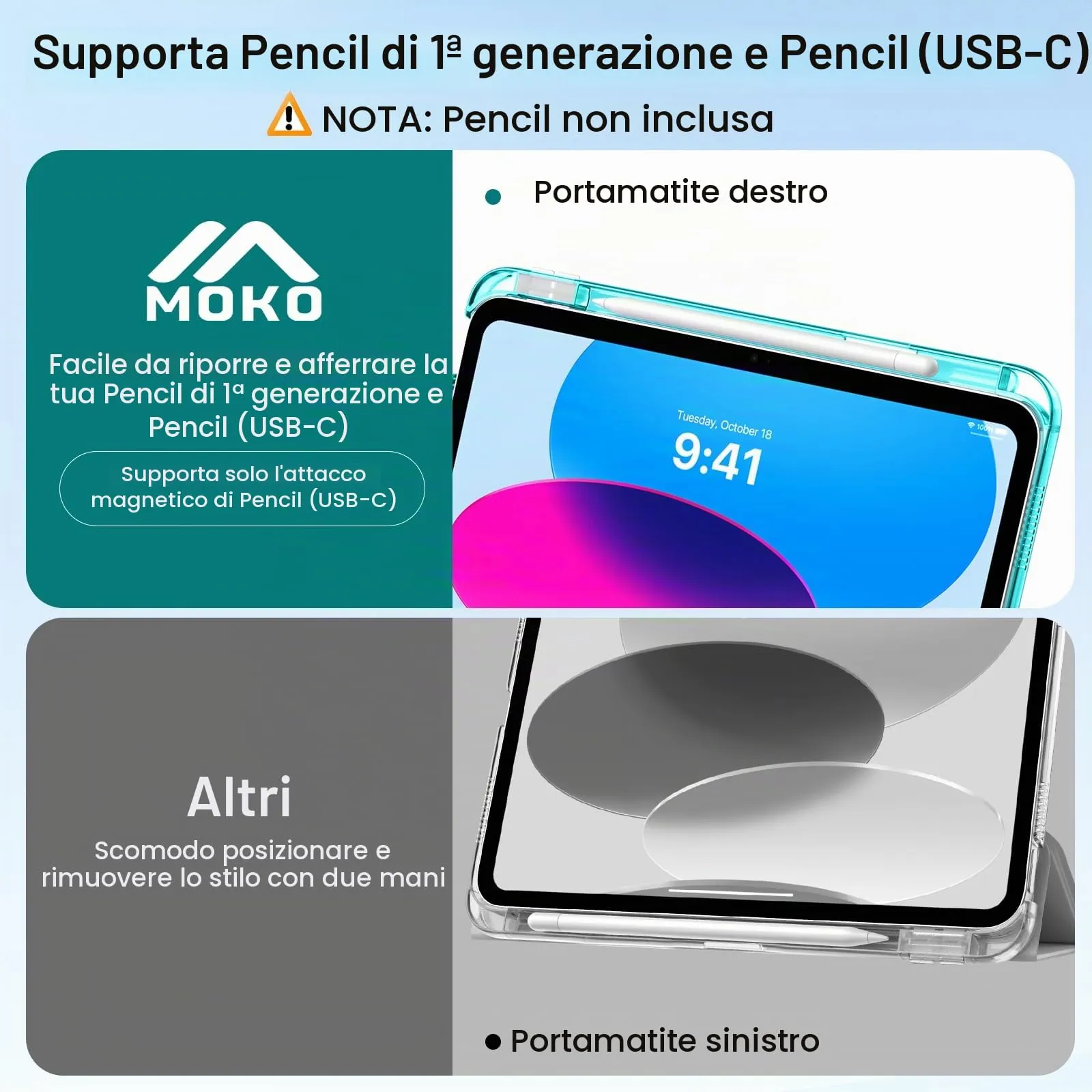 MoKo Cover per iPad 11a Generazione 11 Pollici e iPad 10a Gen 10,9 Pollici - immagine 6