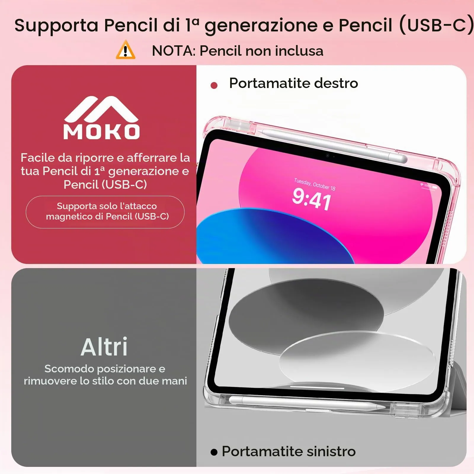 MoKo Cover per iPad 11ª Generazione 11 Pollici e iPad 10ª Generazione 10,9 Pollici - immagine 6