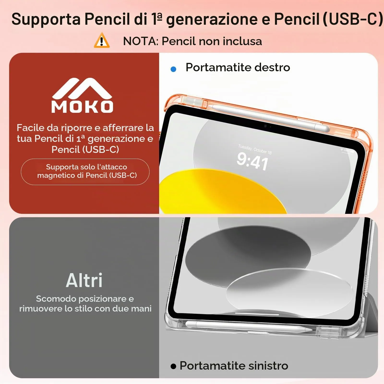 MoKo Cover per iPad 11ª Generazione 11 Pollici e iPad 10ª Generazione 10,9 Pollici - immagine 6