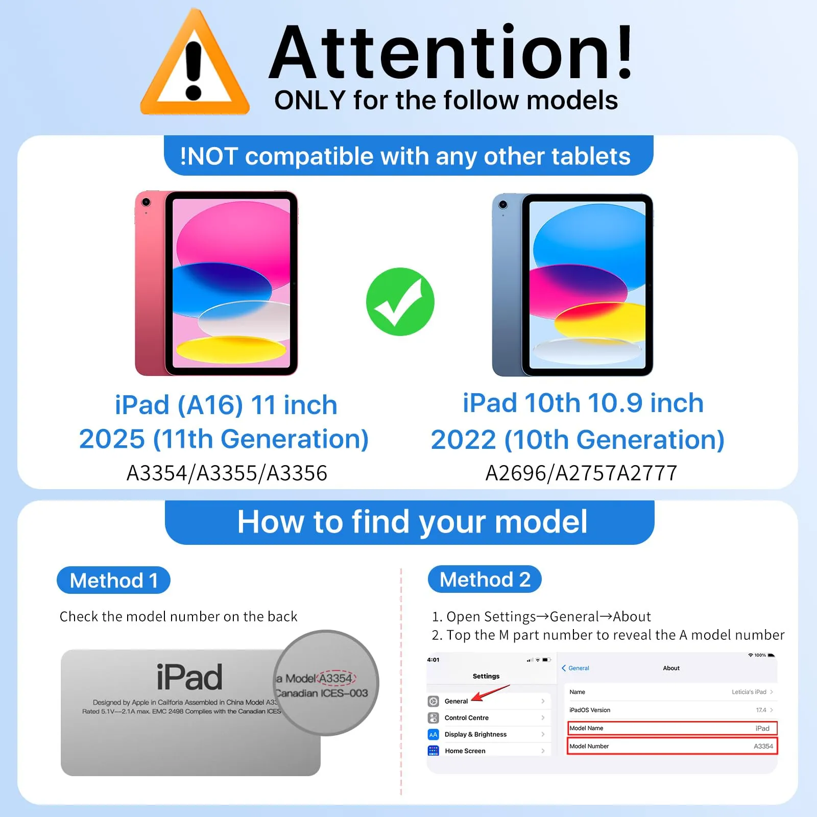 MoKo Cover per iPad 11a Generazione 11 Pollici e iPad 10a Generazione 10,9 Pollici - immagine 2