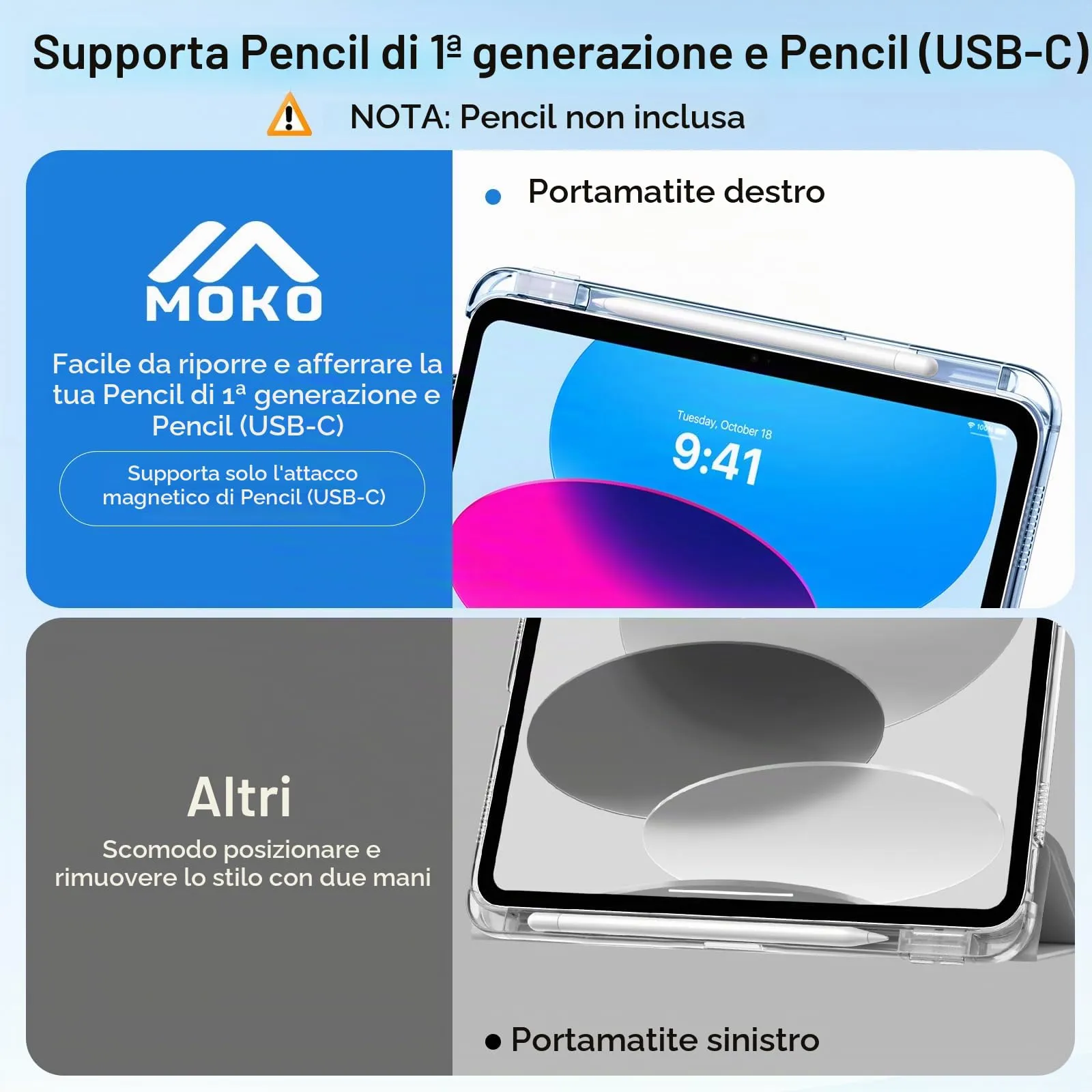 MoKo Cover per iPad 11a Generazione 11 Pollici e iPad 10a Generazione 10,9 Pollici - immagine 6