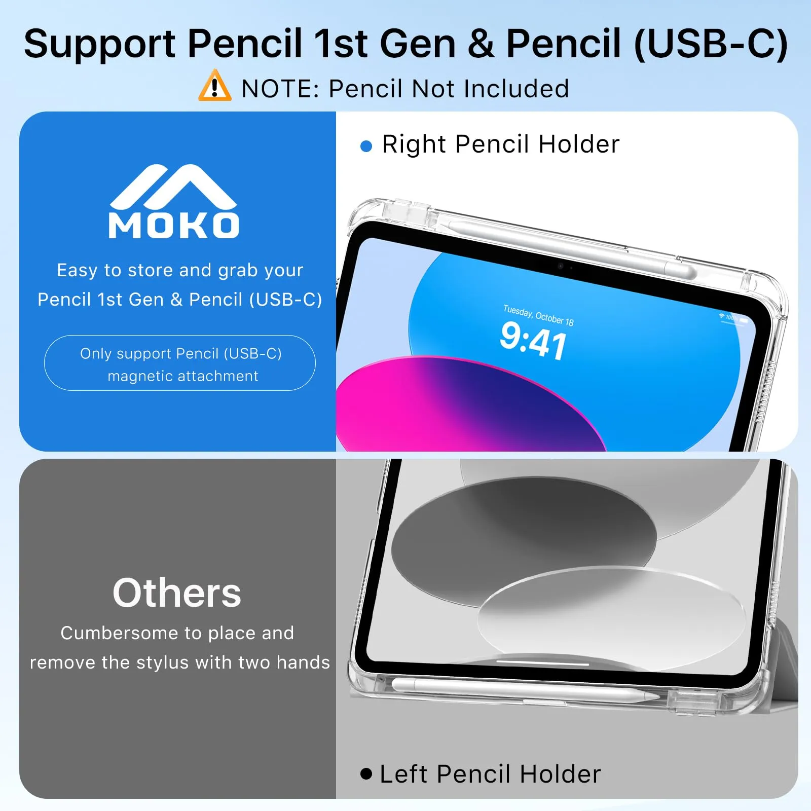 MoKo Cover per iPad 11a Generazione 11 Pollici e iPad 10a Generazione 10,9 Pollici - immagine 6