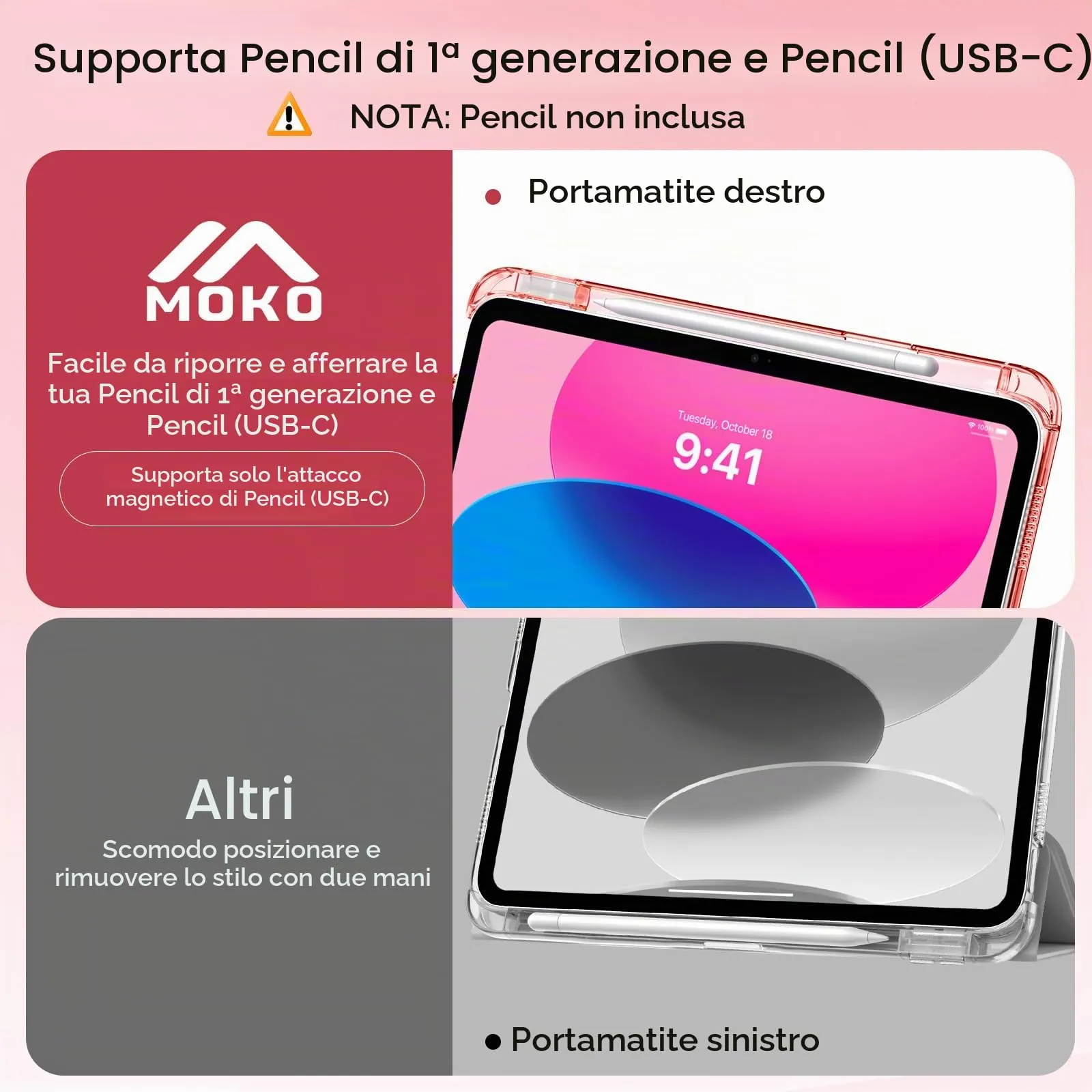 MoKo Cover per iPad 11a Generazione 11 Pollici e iPad 10a Generazione 10,9 Pollici - immagine 6