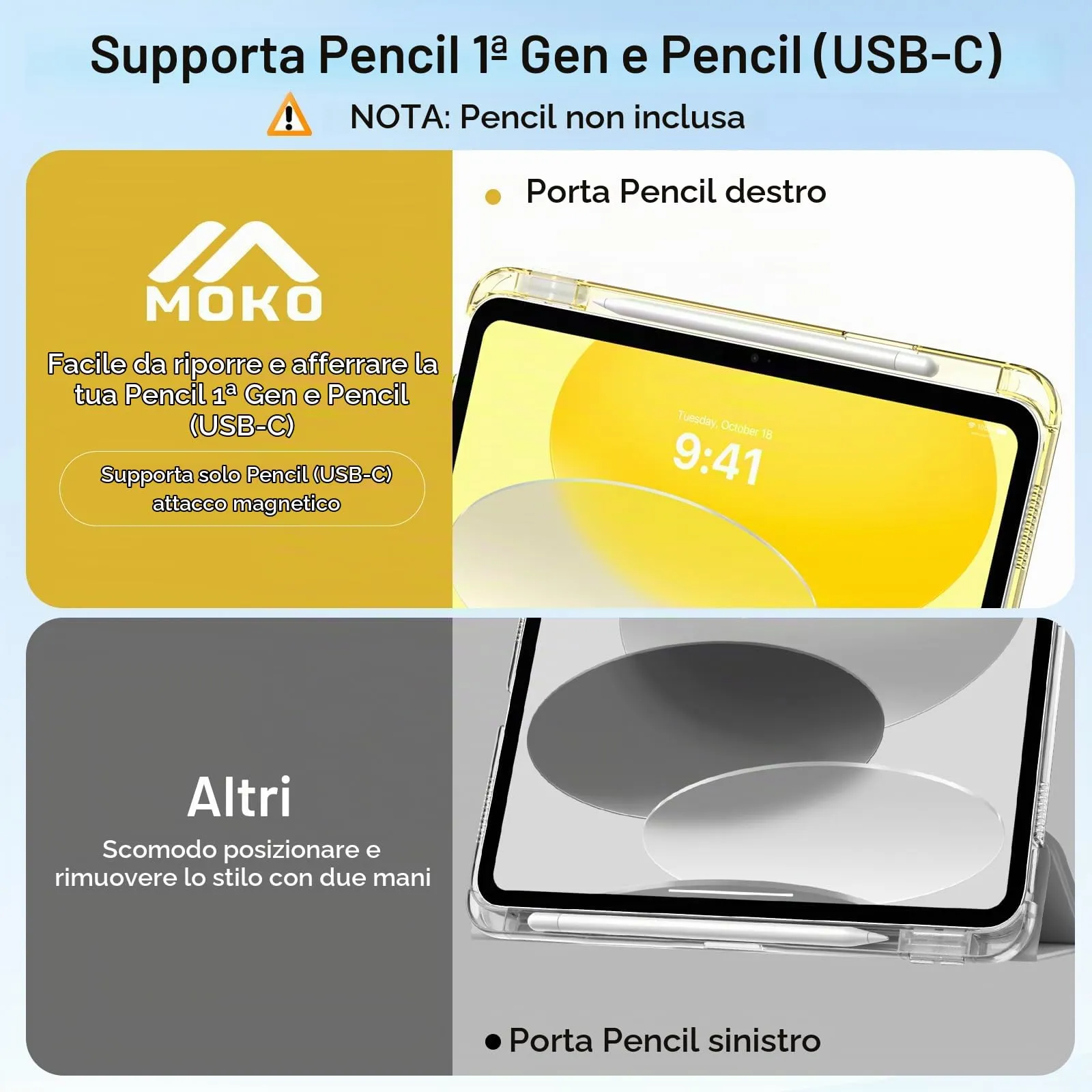 MoKo Cover per iPad 11a Generazione 11 Pollici e iPad 10a Gen 10,9 Pollici - immagine 6