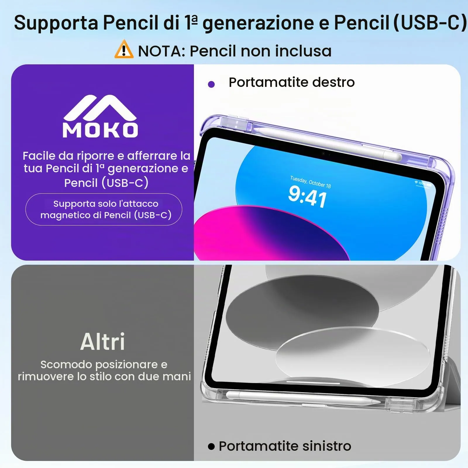 MoKo Cover per iPad 11a Generazione 11 Pollici e iPad 10a Generazione 10,9 Pollici - immagine 6