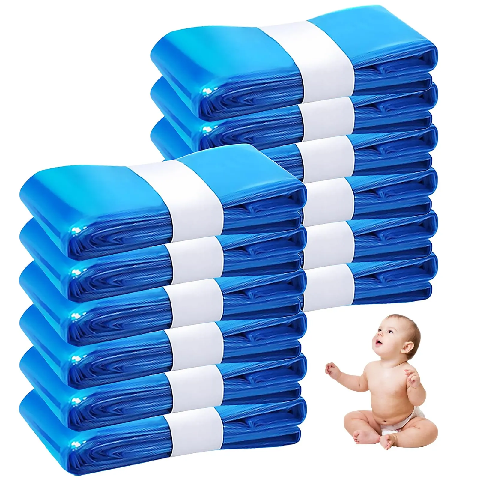 PARPAT Ricariche Sacchetti per Mangiapannolini Antiodore, 12 Pezzi, 4,5m x 26cm - immagine 1