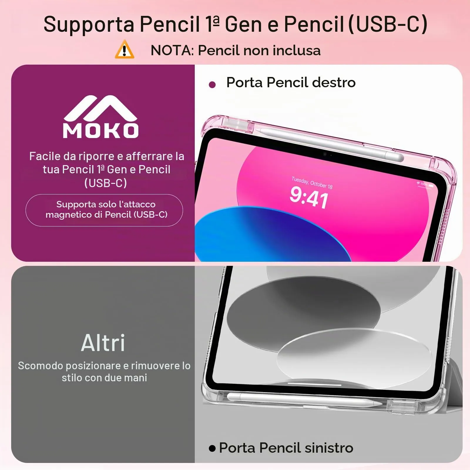 MoKo Cover per iPad 11a Generazione 11 Pollici e iPad 10a Gen 10,9" - immagine 6