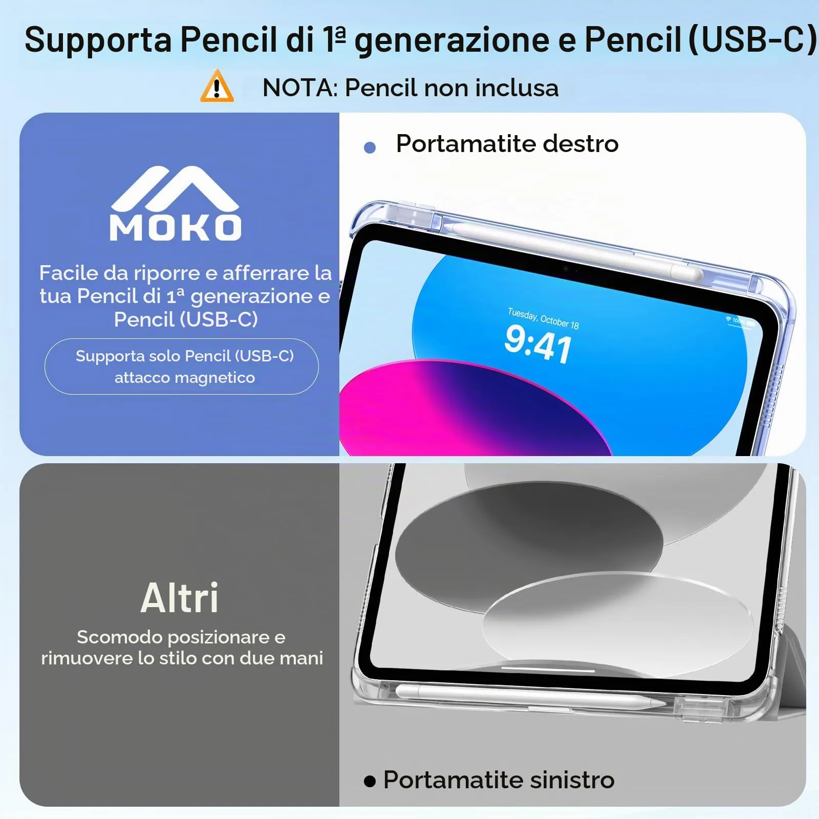 MoKo Cover per iPad 11ª Generazione 11 Pollici e iPad 10ª Generazione 10,9 Pollici - immagine 6