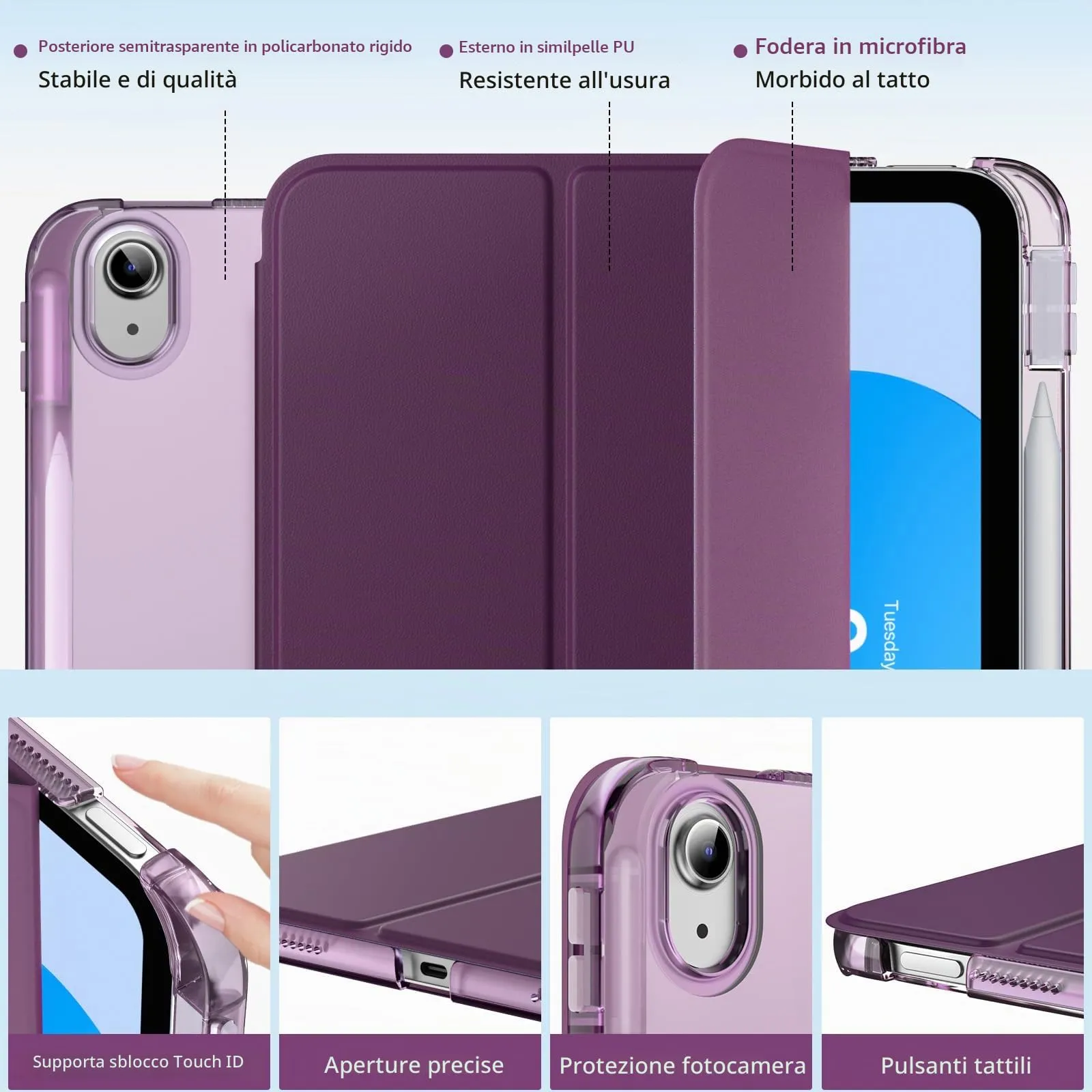 MoKo Cover per iPad 11ª Generazione 11 Pollici e iPad 10ª Generazione 10,9 Pollici - immagine 3