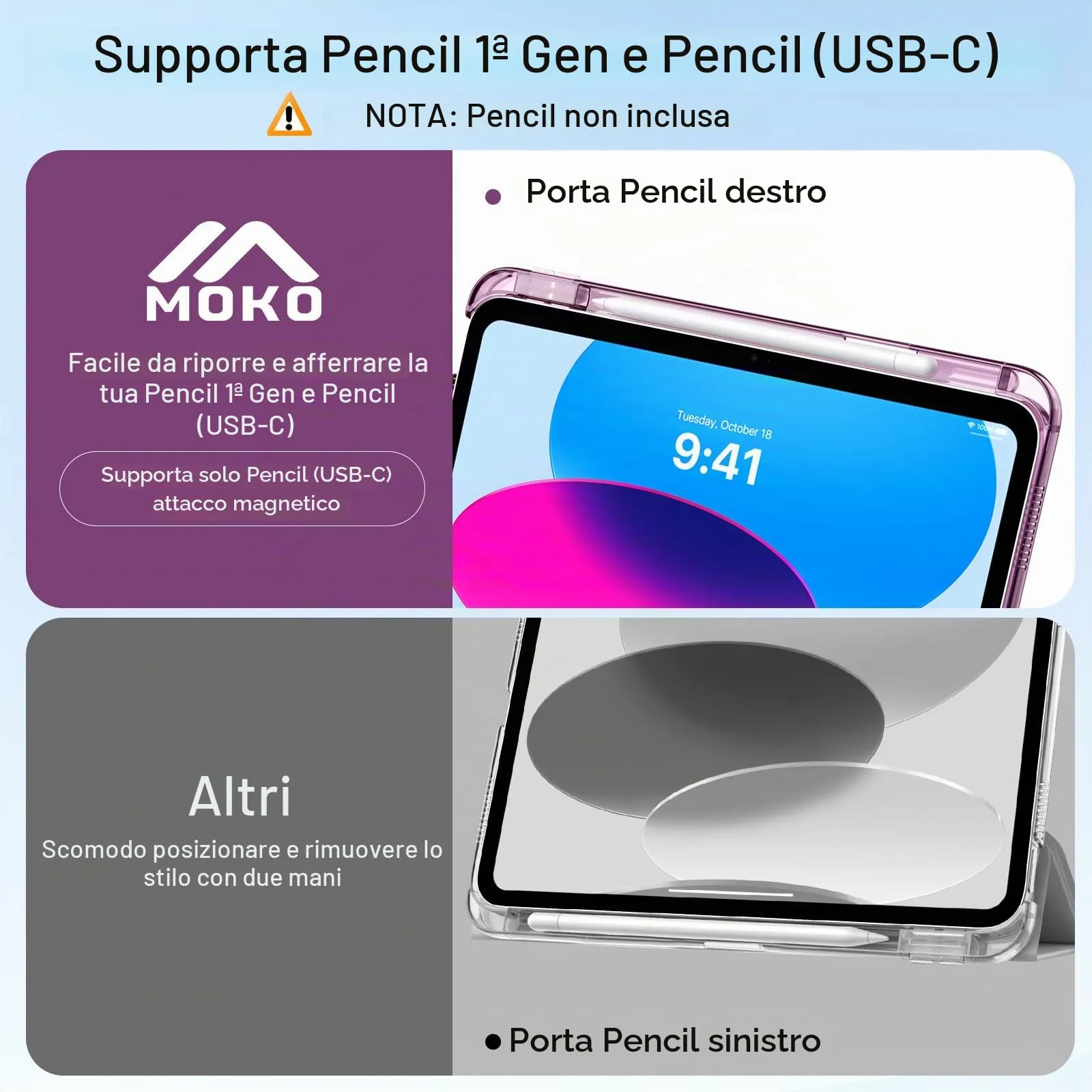 MoKo Cover per iPad 11ª Generazione 11 Pollici e iPad 10ª Generazione 10,9 Pollici - immagine 6