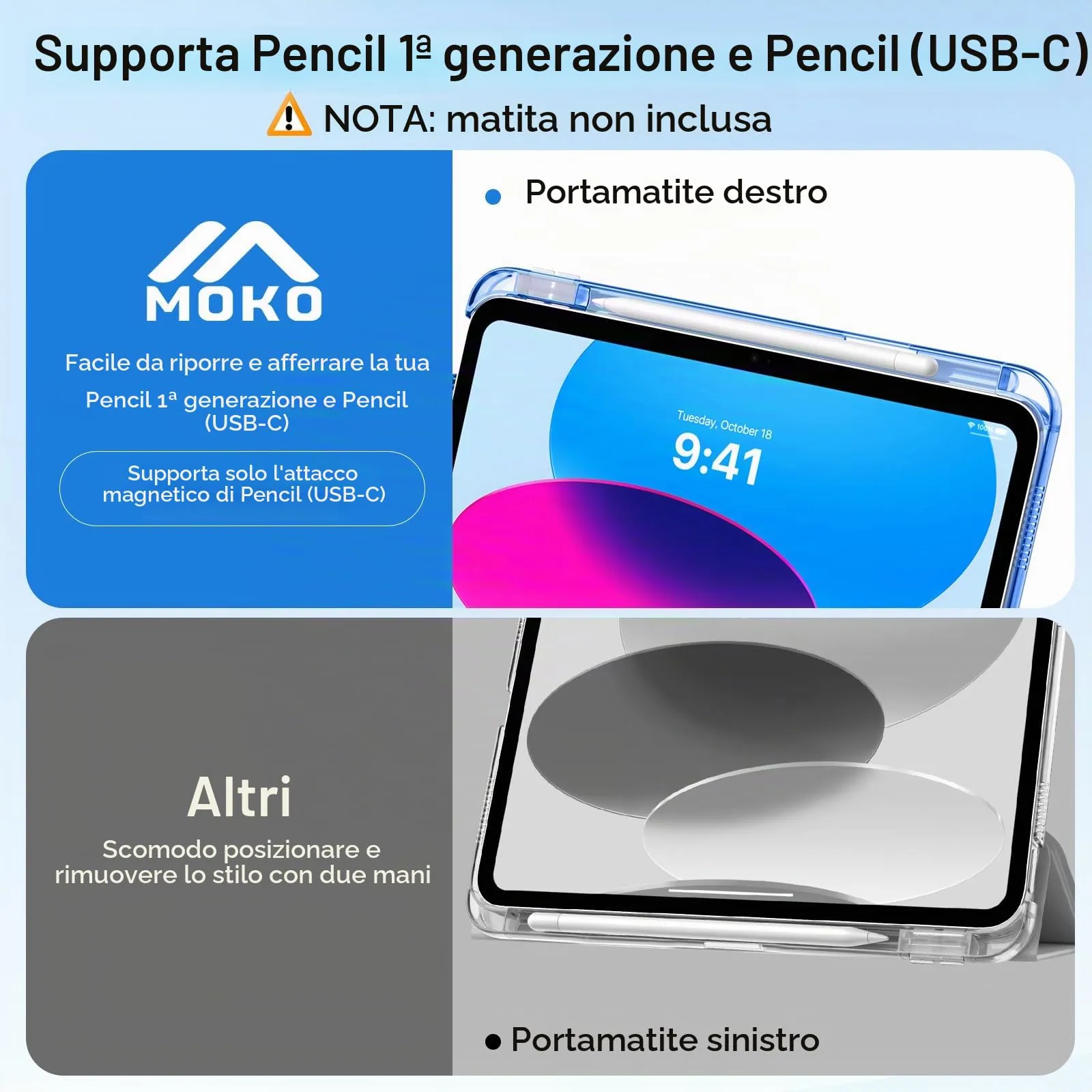 MoKo Cover per iPad 11a Generazione 11 Pollici e iPad 10a Gen 10,9 Pollici - immagine 6