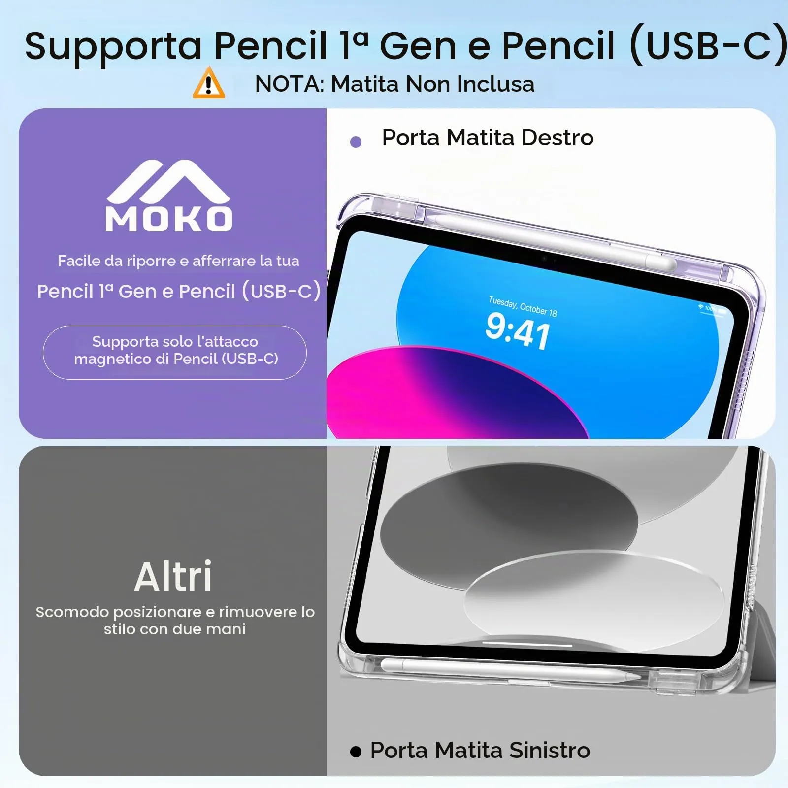 MoKo Cover per iPad 11ª Generazione 11 Pollici e iPad 10ª Generazione 10,9 Pollici - immagine 6