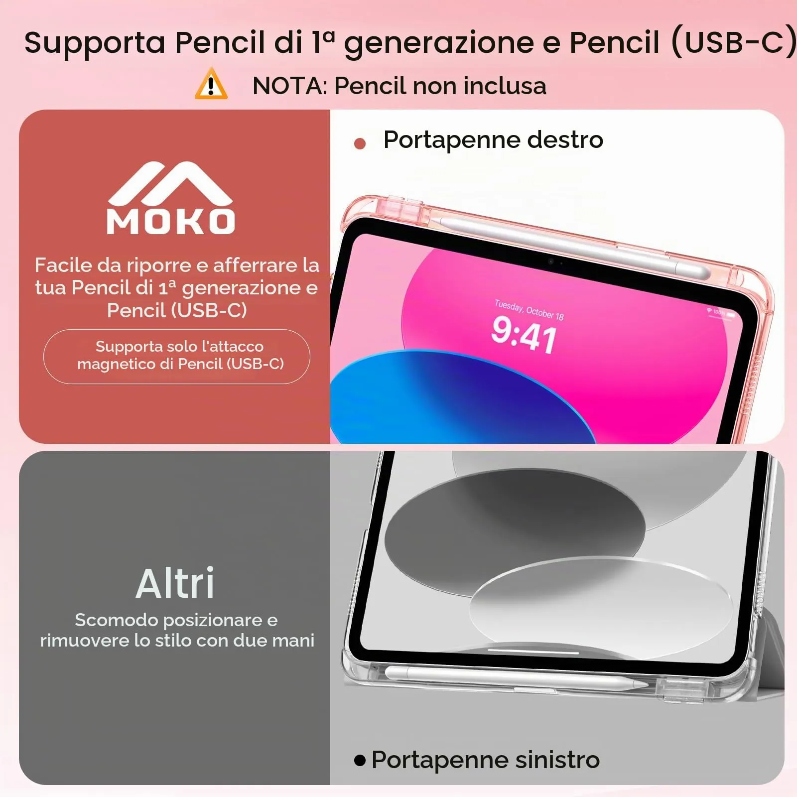 MoKo Cover per iPad 11ª Generazione 11 Pollici e iPad 10ª Generazione 10,9 Pollici - immagine 6