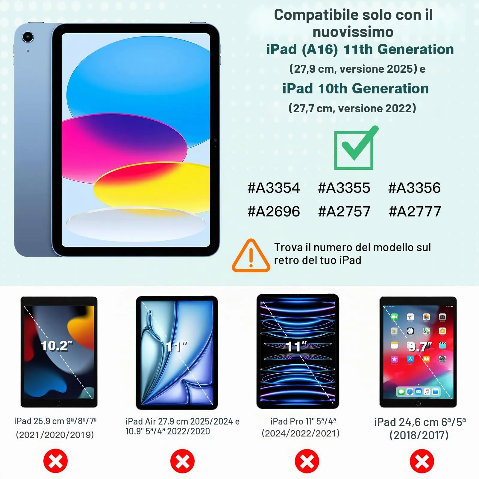 TiMOVO Custodia per iPad 11" (A16) e iPad 10 Gen 10,9", Albicocca - immagine 2