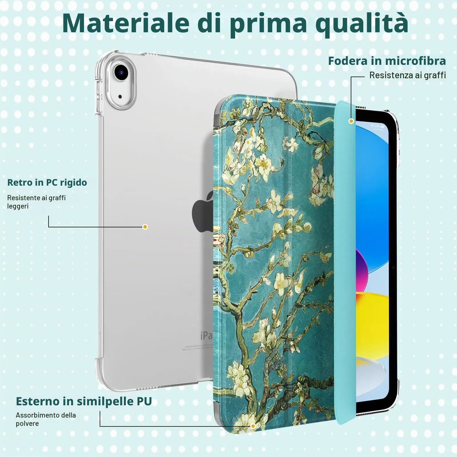TiMOVO Custodia per iPad 11" (A16) e iPad 10 Gen 10,9", Albicocca - immagine 3