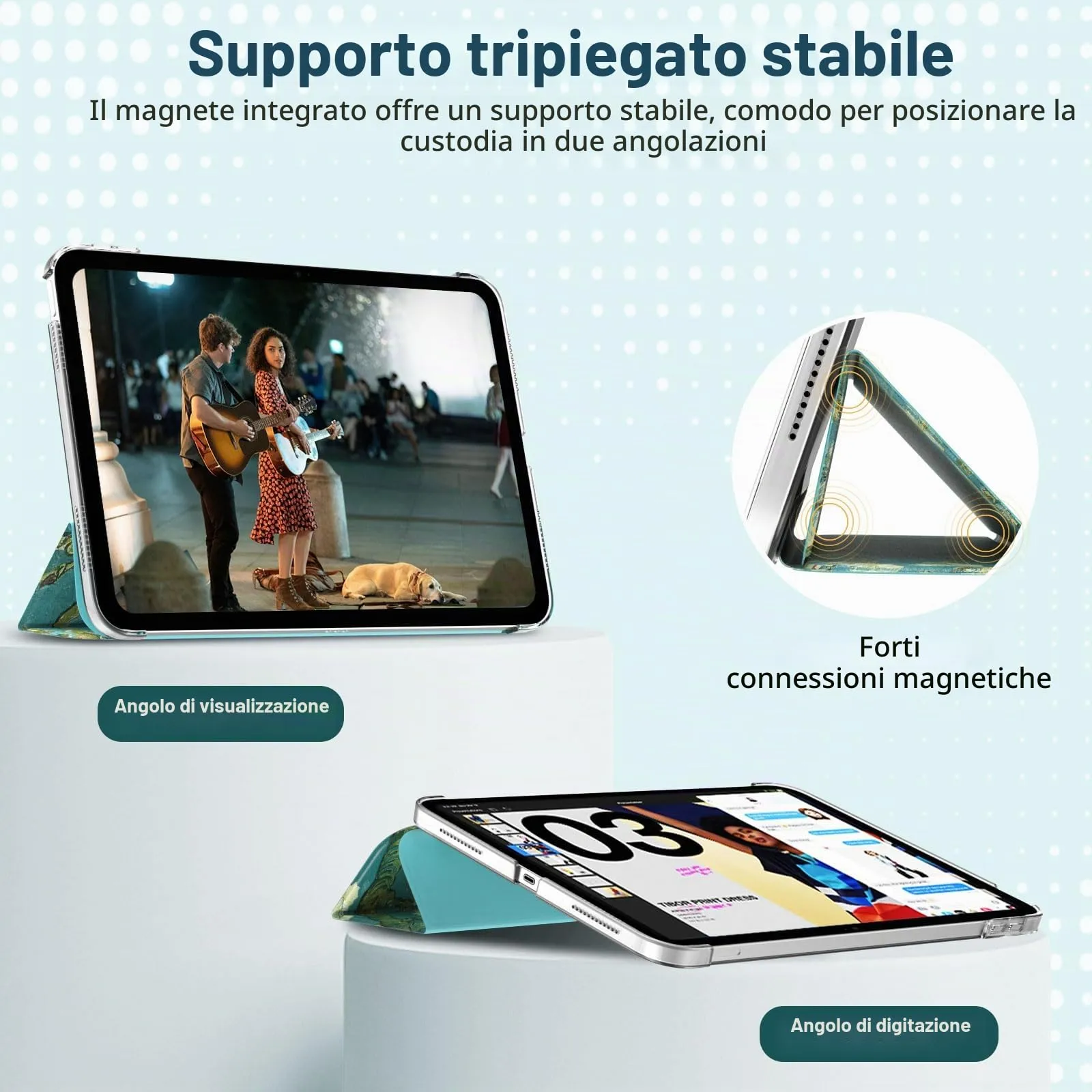 TiMOVO Custodia per iPad 11" (A16) e iPad 10 Gen 10,9", Albicocca - immagine 4