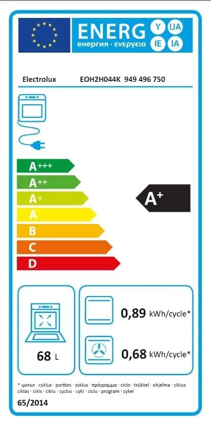 Electrolux Forno da Incasso 68 L Classe A+ EOH2H044K - immagine 8
