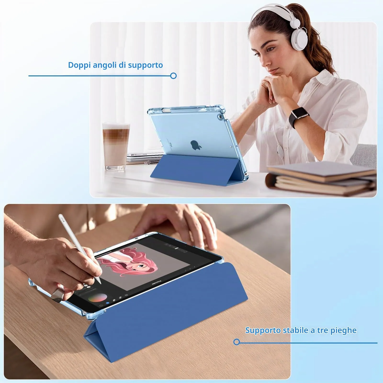 MoKo Cover per iPad 9a/8a/7a Generazione 10,2 Pollici con Portapenna - immagine 4