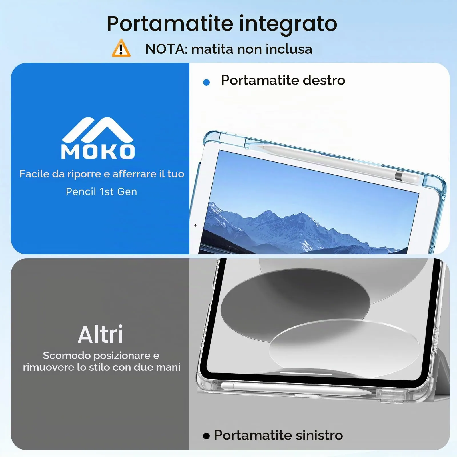 MoKo Cover per iPad 9a/8a/7a Generazione 10,2 Pollici con Portapenna - immagine 6