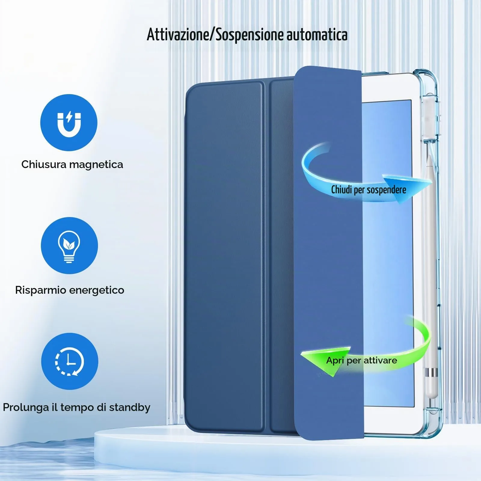 MoKo Cover per iPad 9a/8a/7a Generazione 10,2 Pollici con Portapenna - immagine 7