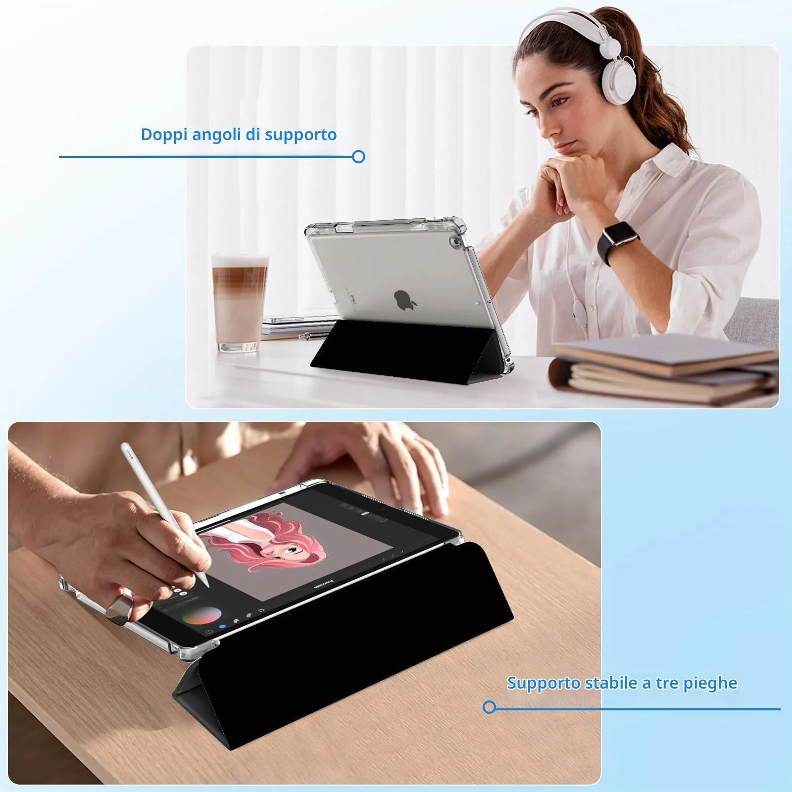 MoKo Cover per iPad 9a/8a/7a Generazione 10,2 Pollici con Portapenna - immagine 4