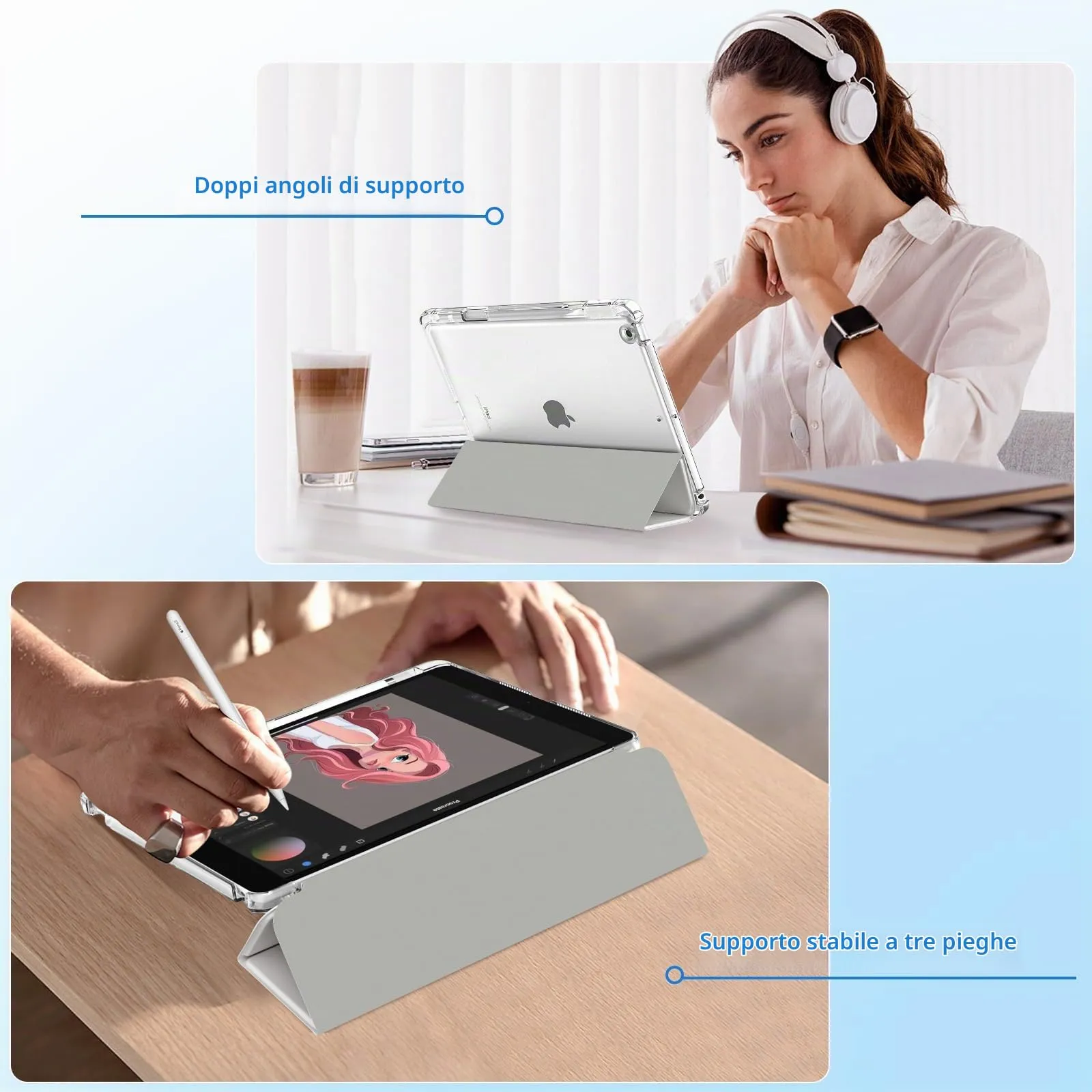MoKo Cover per iPad 7a/8a/9a Generazione 10,2 Pollici con Portapenna - immagine 4