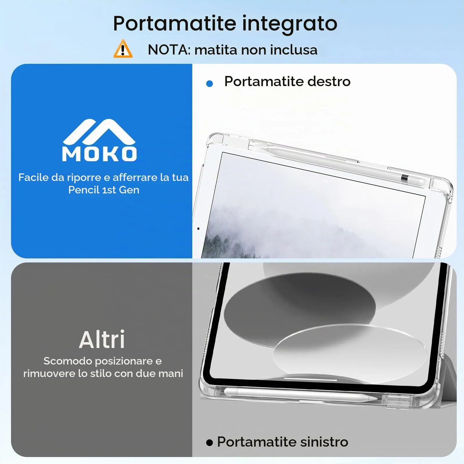 MoKo Cover per iPad 7a/8a/9a Generazione 10,2 Pollici con Portapenna - immagine 6