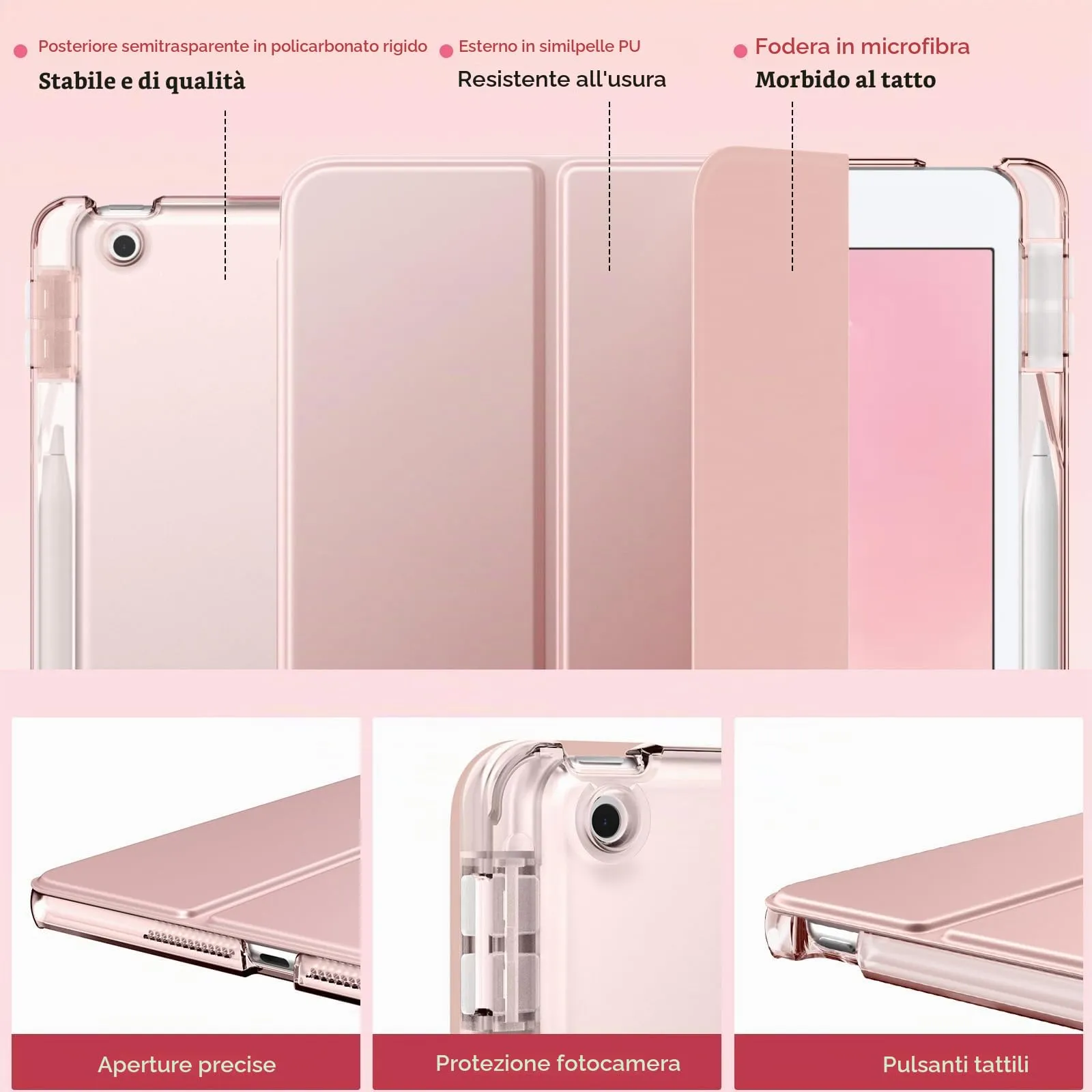 MoKo Cover per iPad 7/8/9 Generazione 10,2 Pollici con Portapenna - immagine 3