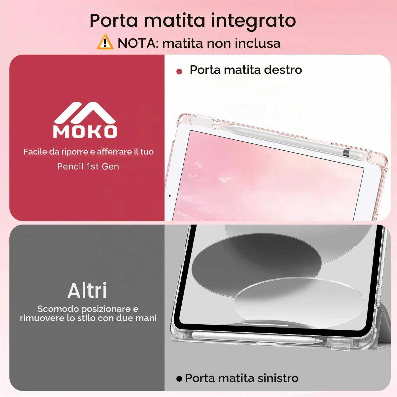 MoKo Cover per iPad 7/8/9 Generazione 10,2 Pollici con Portapenna - immagine 6