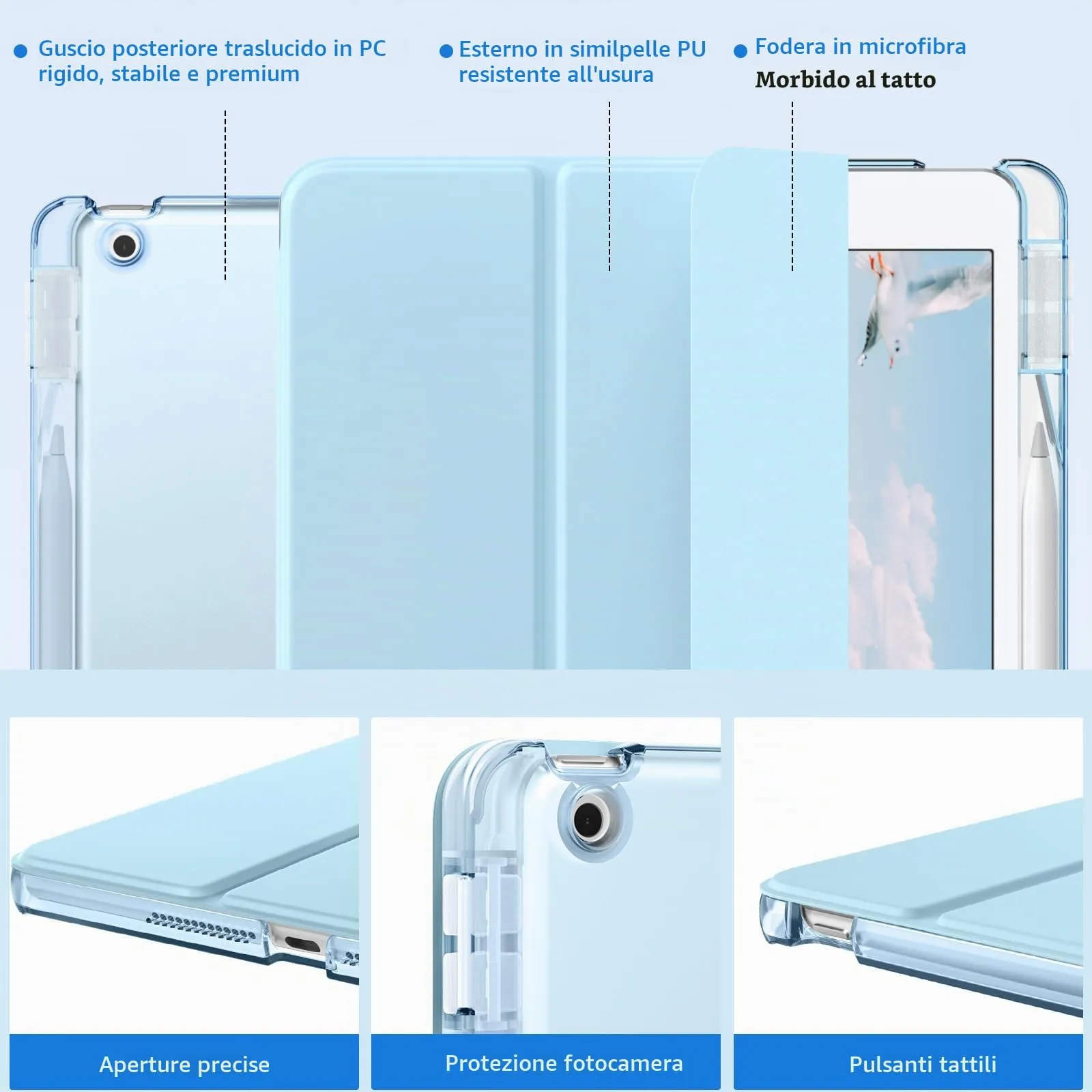 MoKo Cover per iPad 7a/8a/9a Generazione 10,2 Pollici con Portapenna - immagine 3