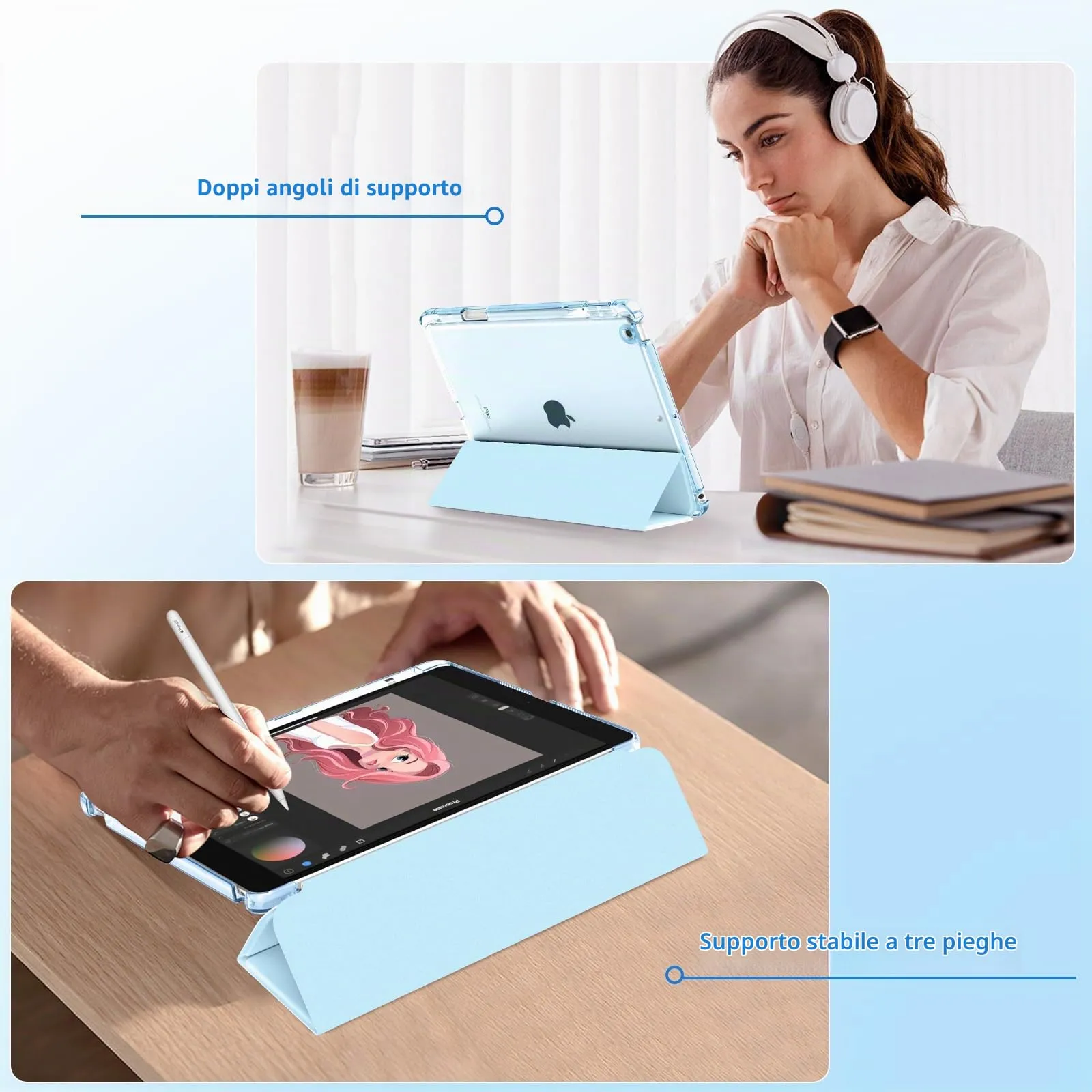 MoKo Cover per iPad 7a/8a/9a Generazione 10,2 Pollici con Portapenna - immagine 4