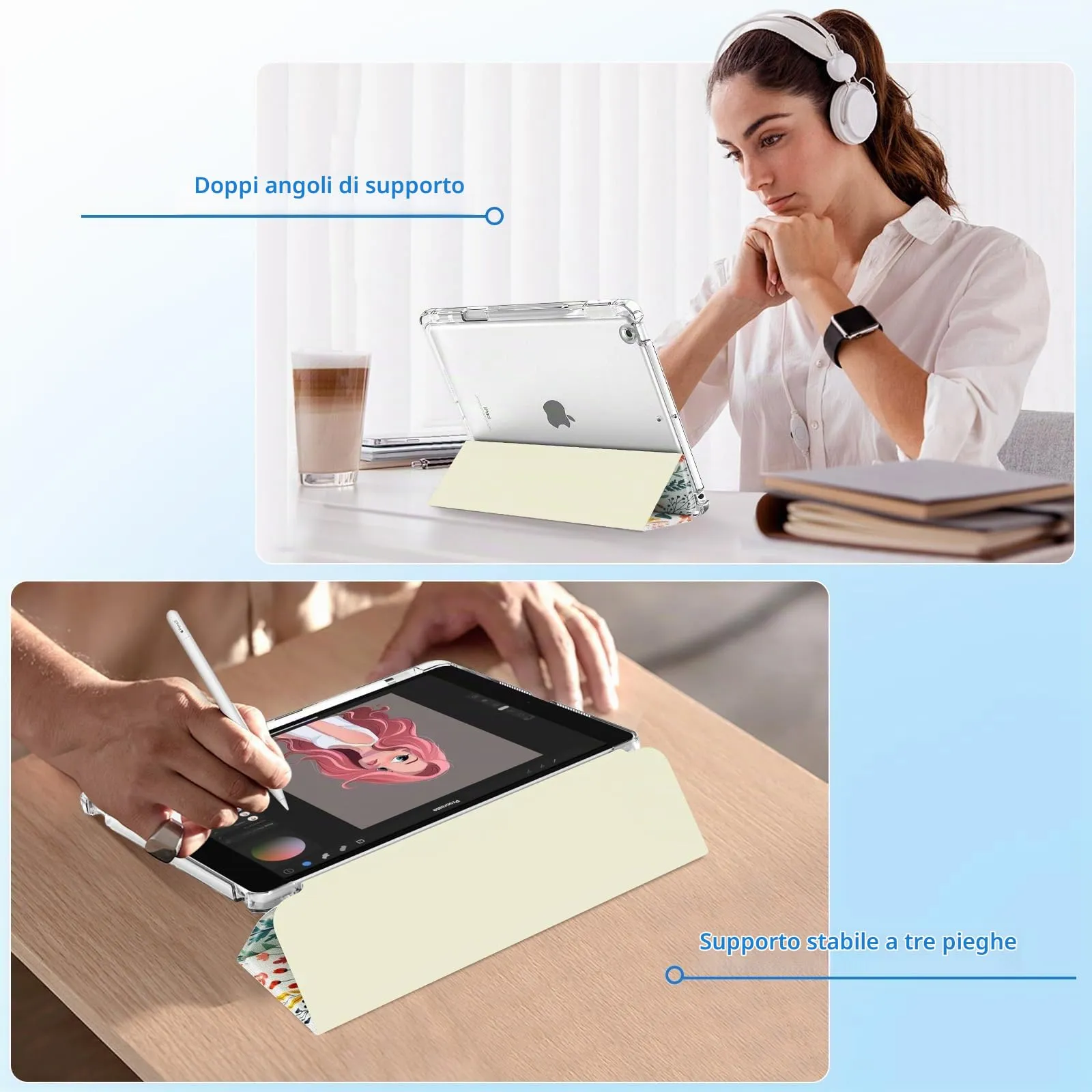 MoKo Cover per iPad 9a/8a/7a Generazione 10,2 Pollici con Portapenna - immagine 4