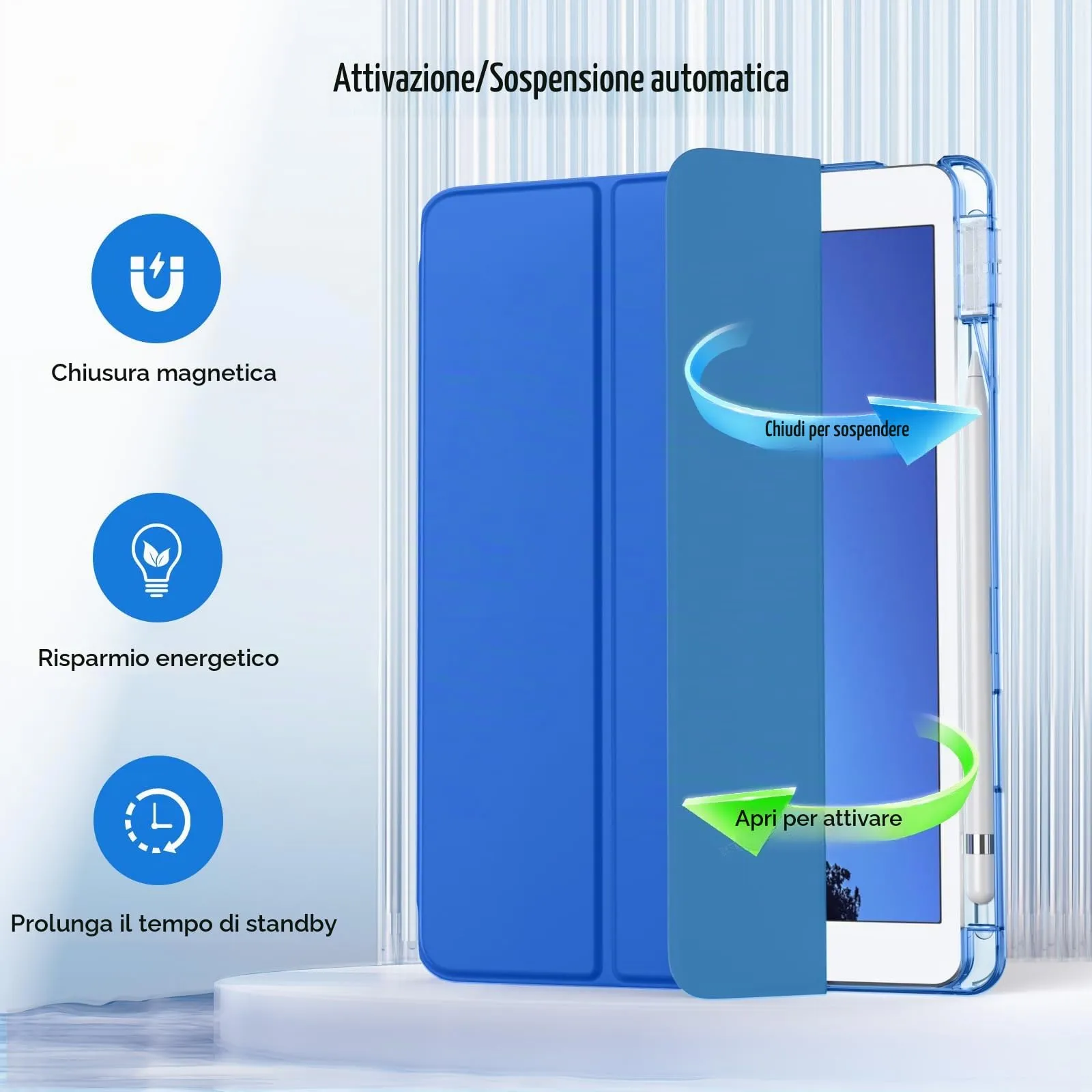 MoKo Cover per iPad 9ª/8ª/7ª Generazione 10,2 Pollici con Portapenna - immagine 7