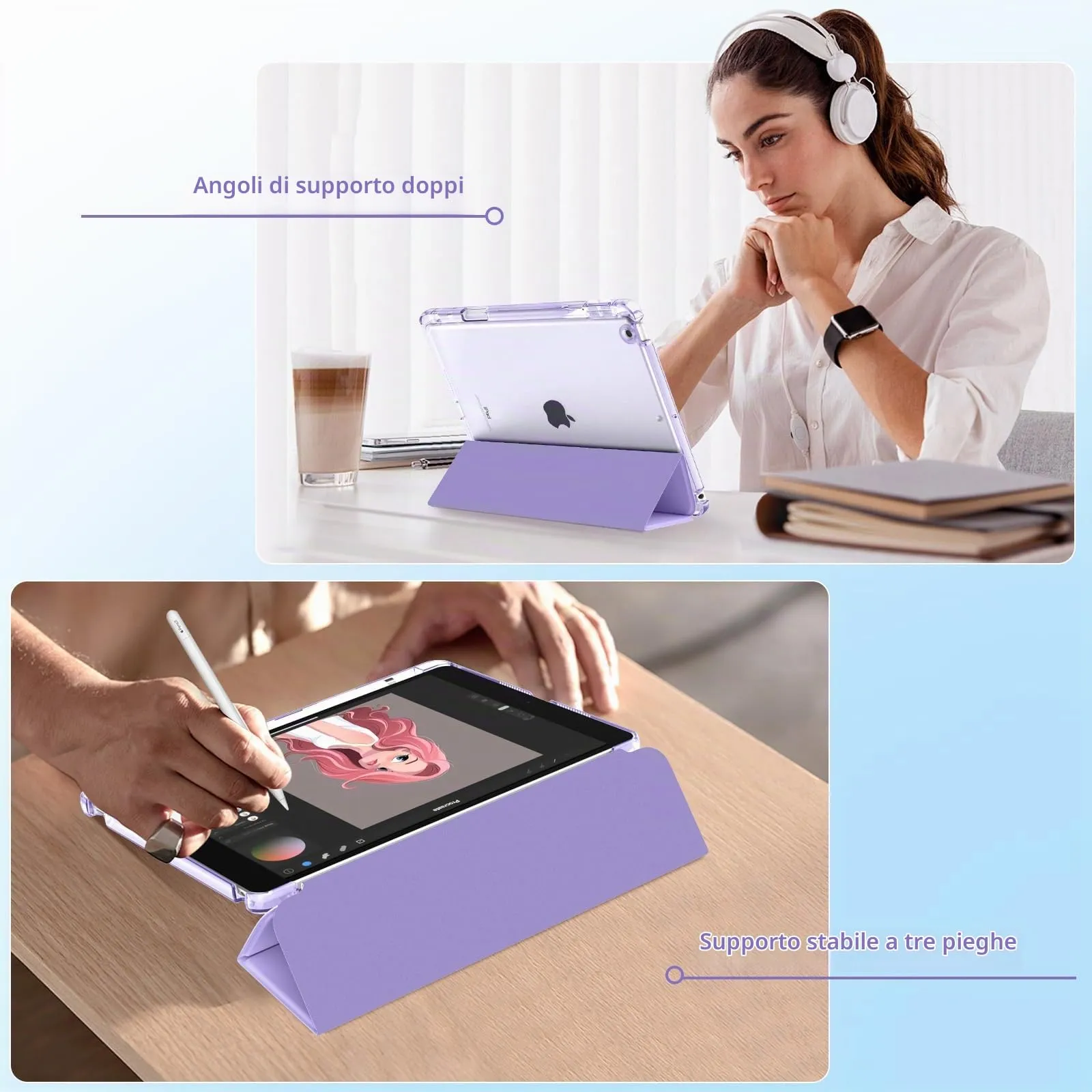 MoKo Cover per iPad 9a/8a/7a Generazione 10,2 Pollici con Portapenna - immagine 4