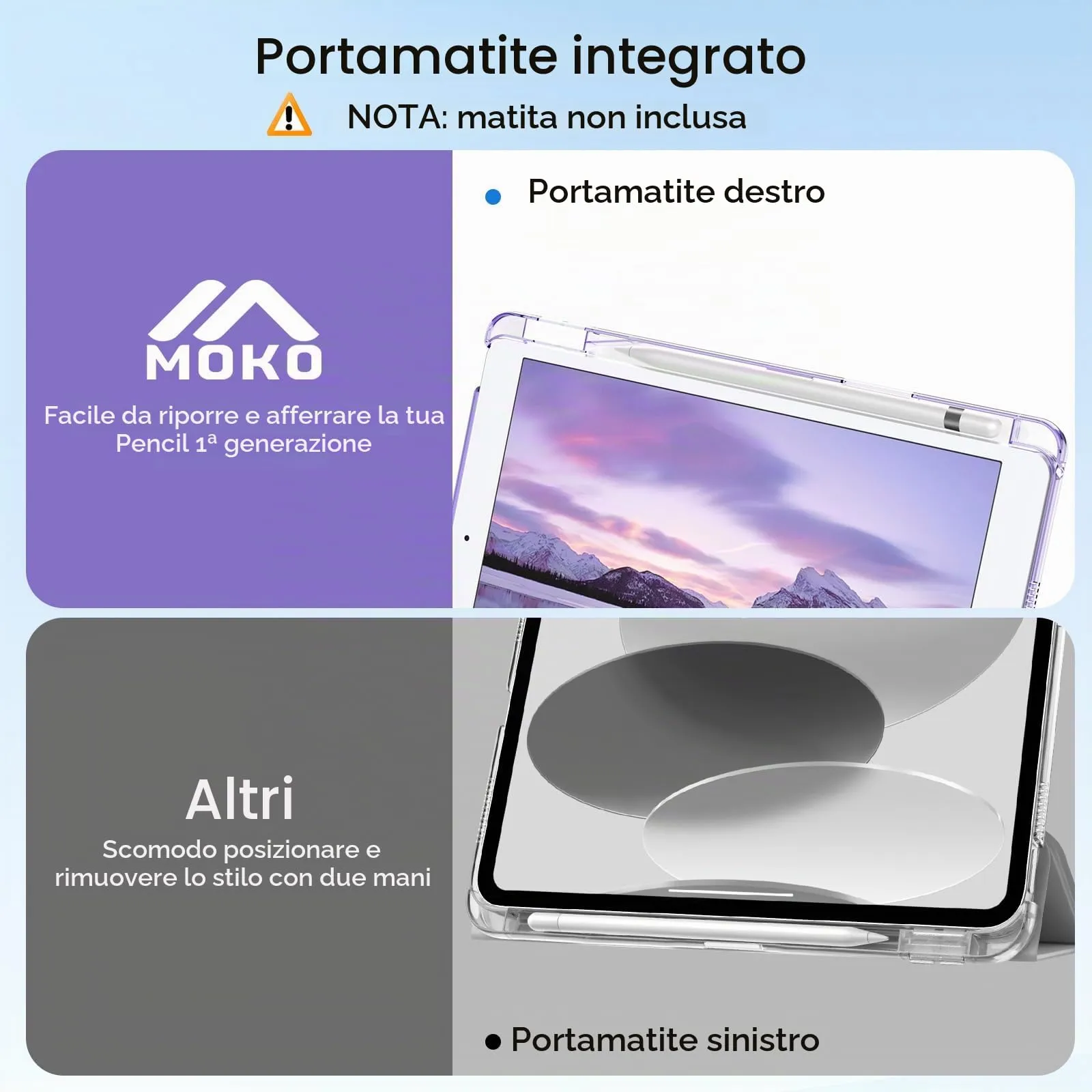 MoKo Cover per iPad 9a/8a/7a Generazione 10,2 Pollici con Portapenna - immagine 6