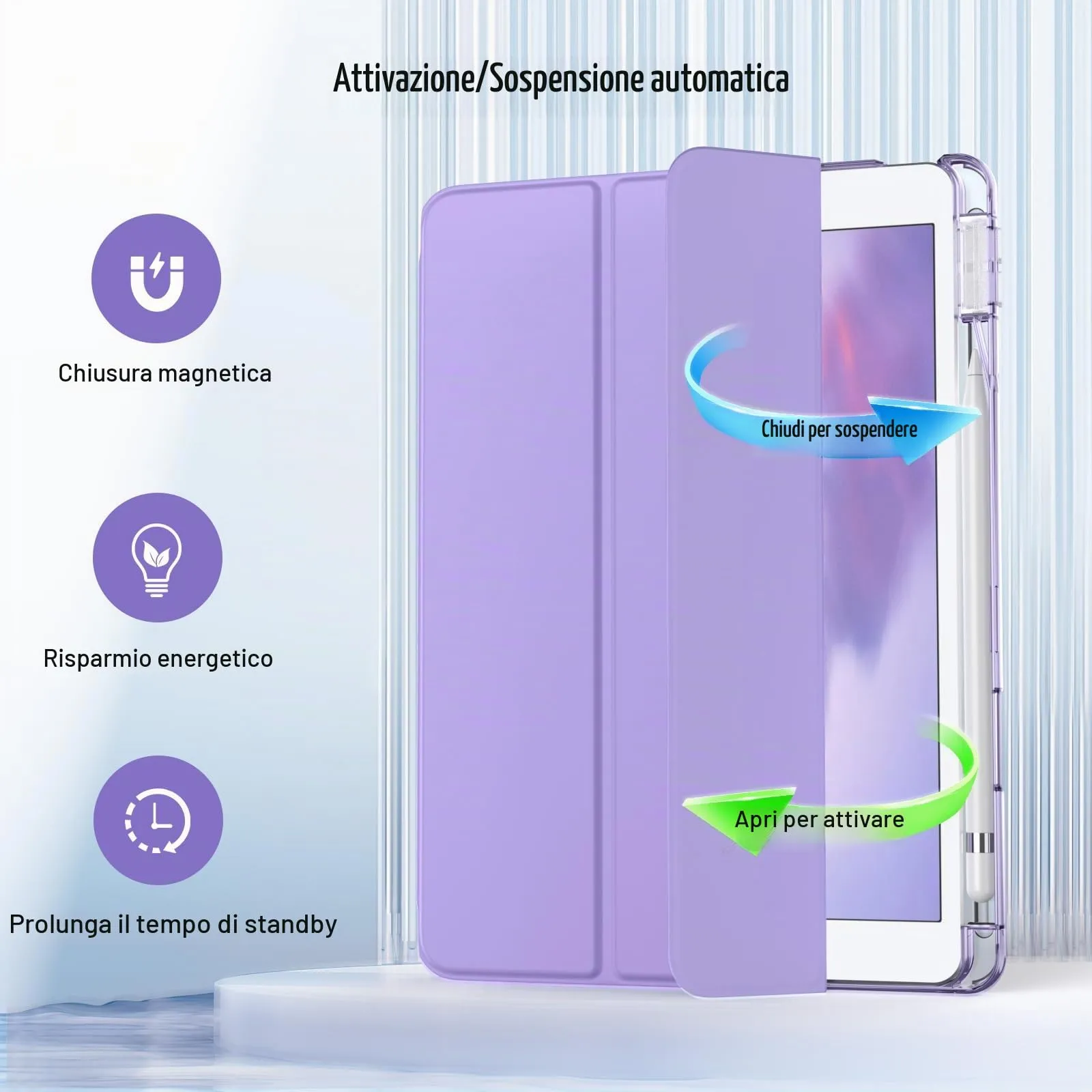 MoKo Cover per iPad 9a/8a/7a Generazione 10,2 Pollici con Portapenna - immagine 7